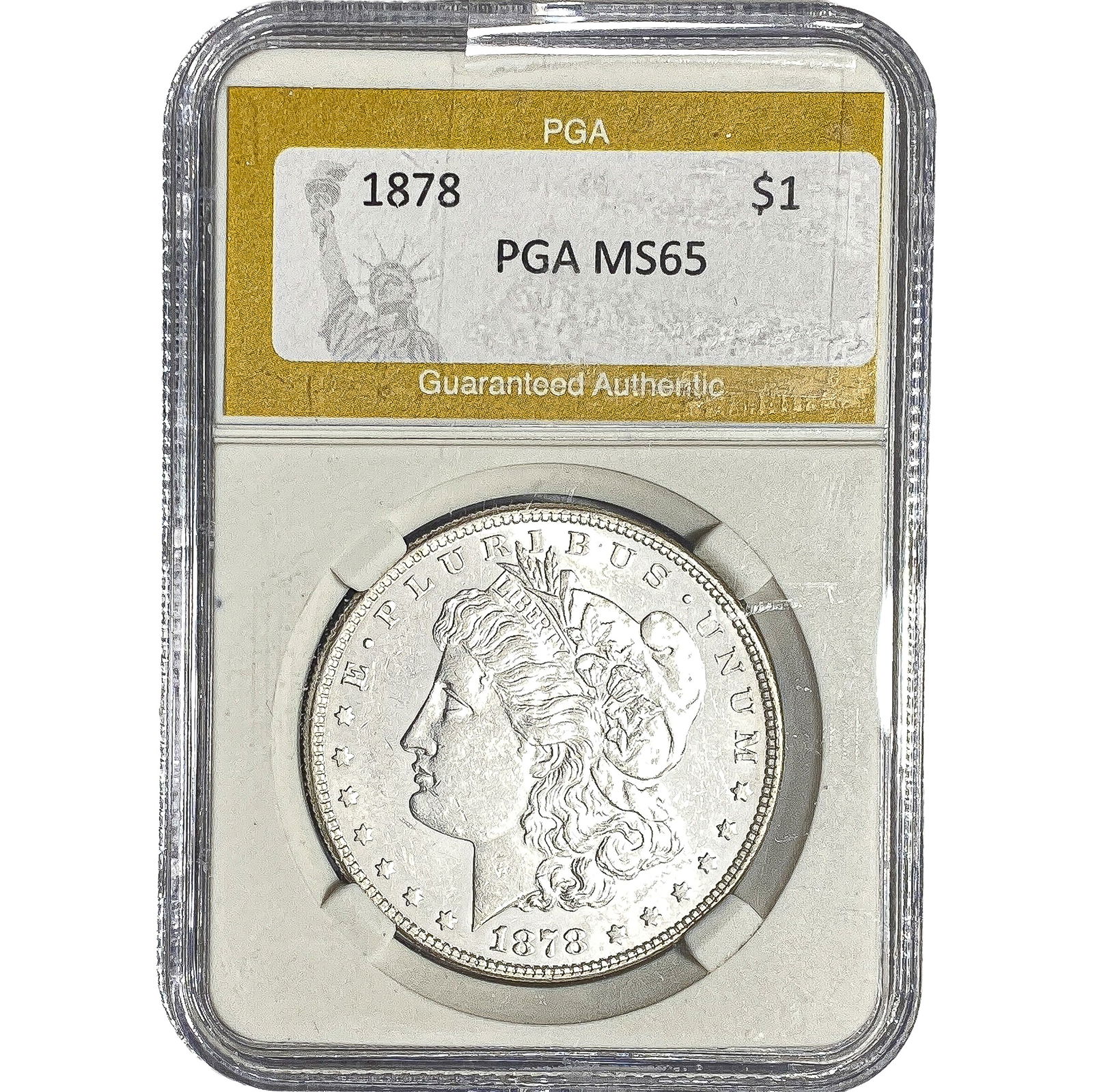 1878 Morgan Silver Dollar PGA MS65: 1878 Morgan Silver Dollar PGA MS65