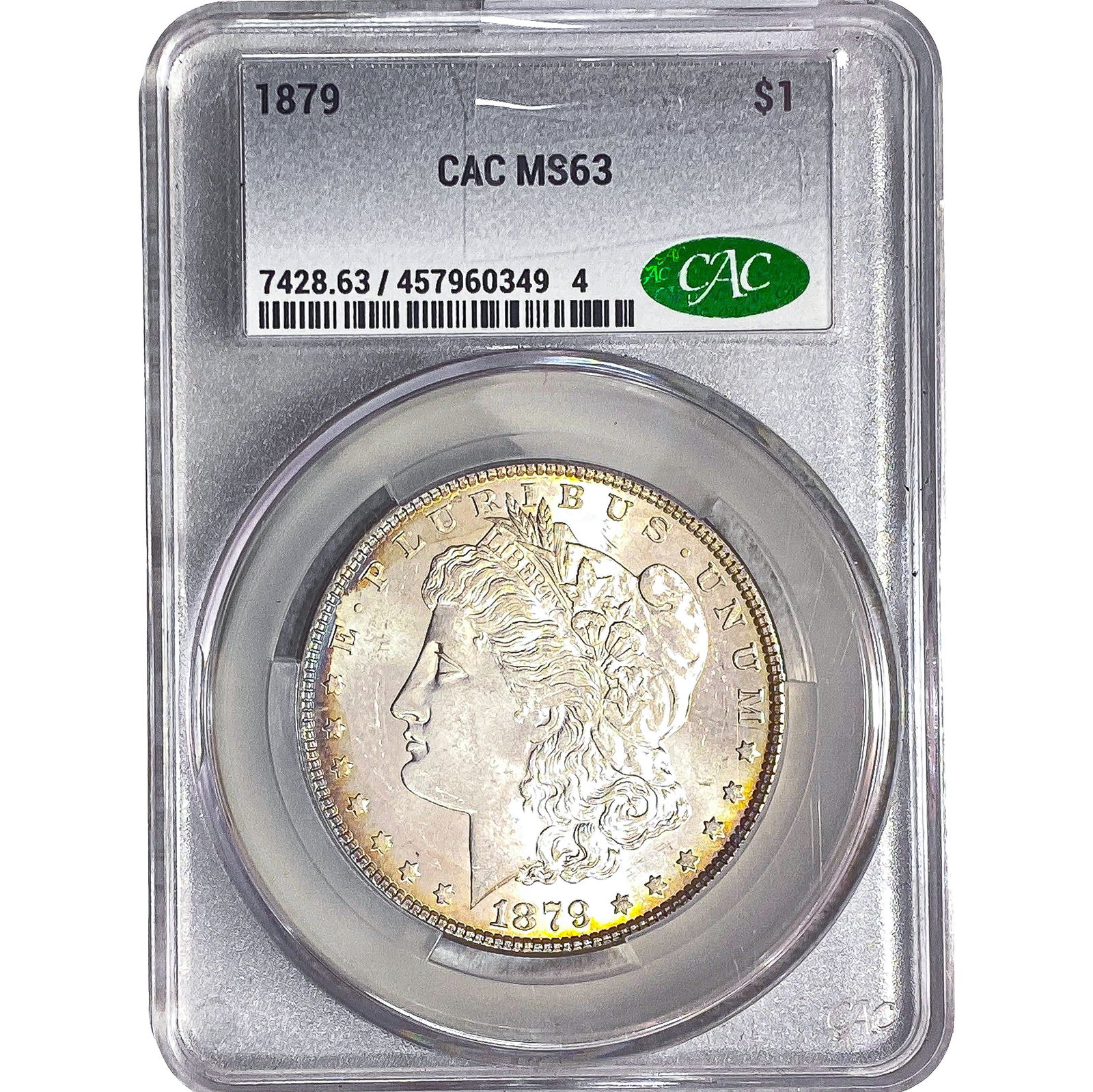 1879 Morgan Silver Dollar CAC MS63: 1879 Morgan Silver Dollar CAC MS63