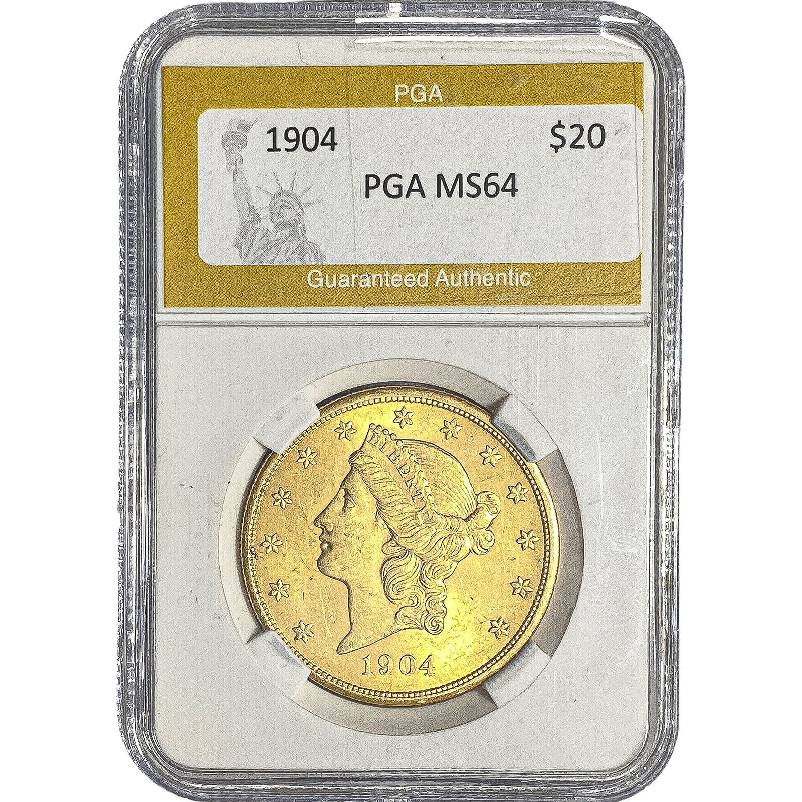 1904 $20 Gold Double Eagle PGA MS64: 1904 $20 Gold Double Eagle PGA MS64