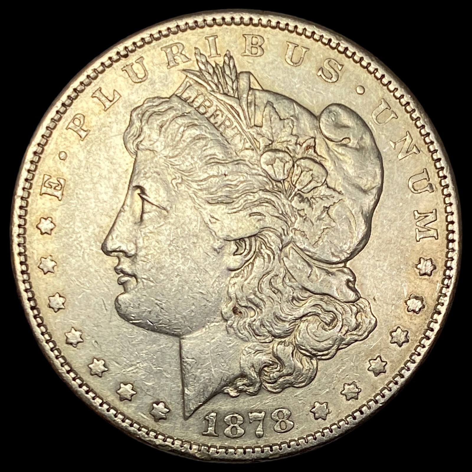 1878 8TF Silver Morgan Dollar CHOICE AU: 1878 8TF Silver Morgan Dollar CHOICE AU