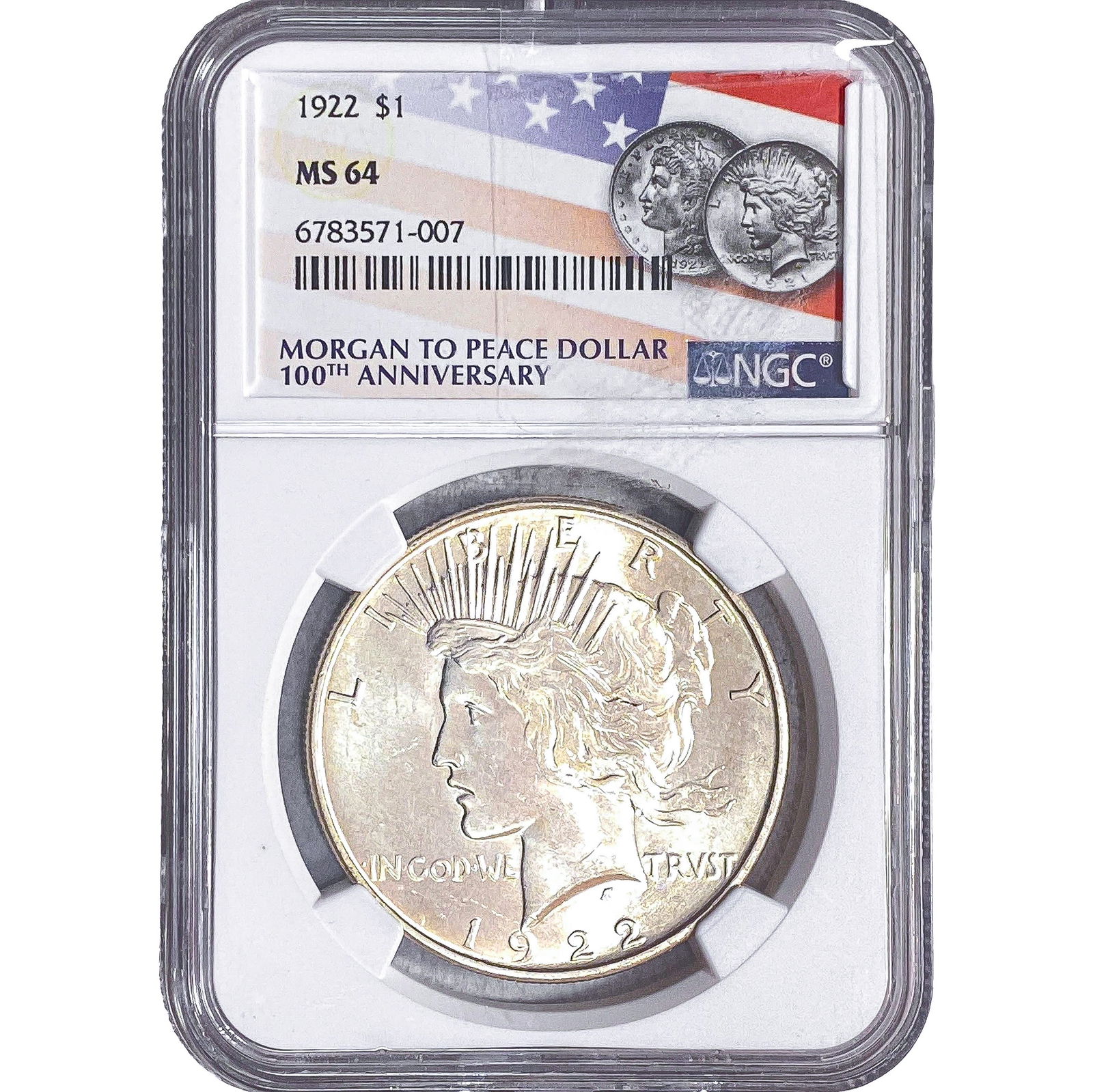 1922 Silver Peace Dollar NGC MS64 (1 of 2)