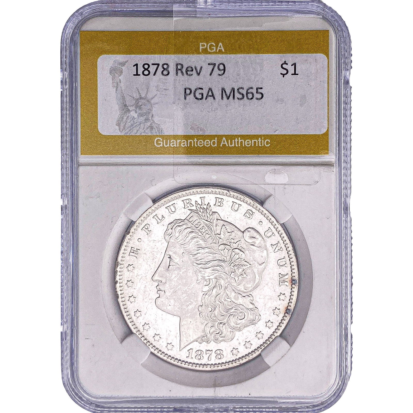1878 Rev 79 Morgan Silver Dollar PGA MS65: 1878 Rev 79 Morgan Silver Dollar PGA MS65