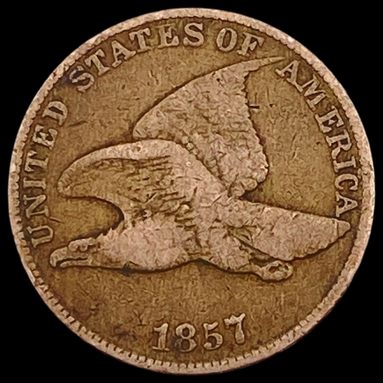 1857 Flying Eagle Cent NICELY CIRCULATED: 1857 Flying Eagle Cent NICELY CIRCULATED