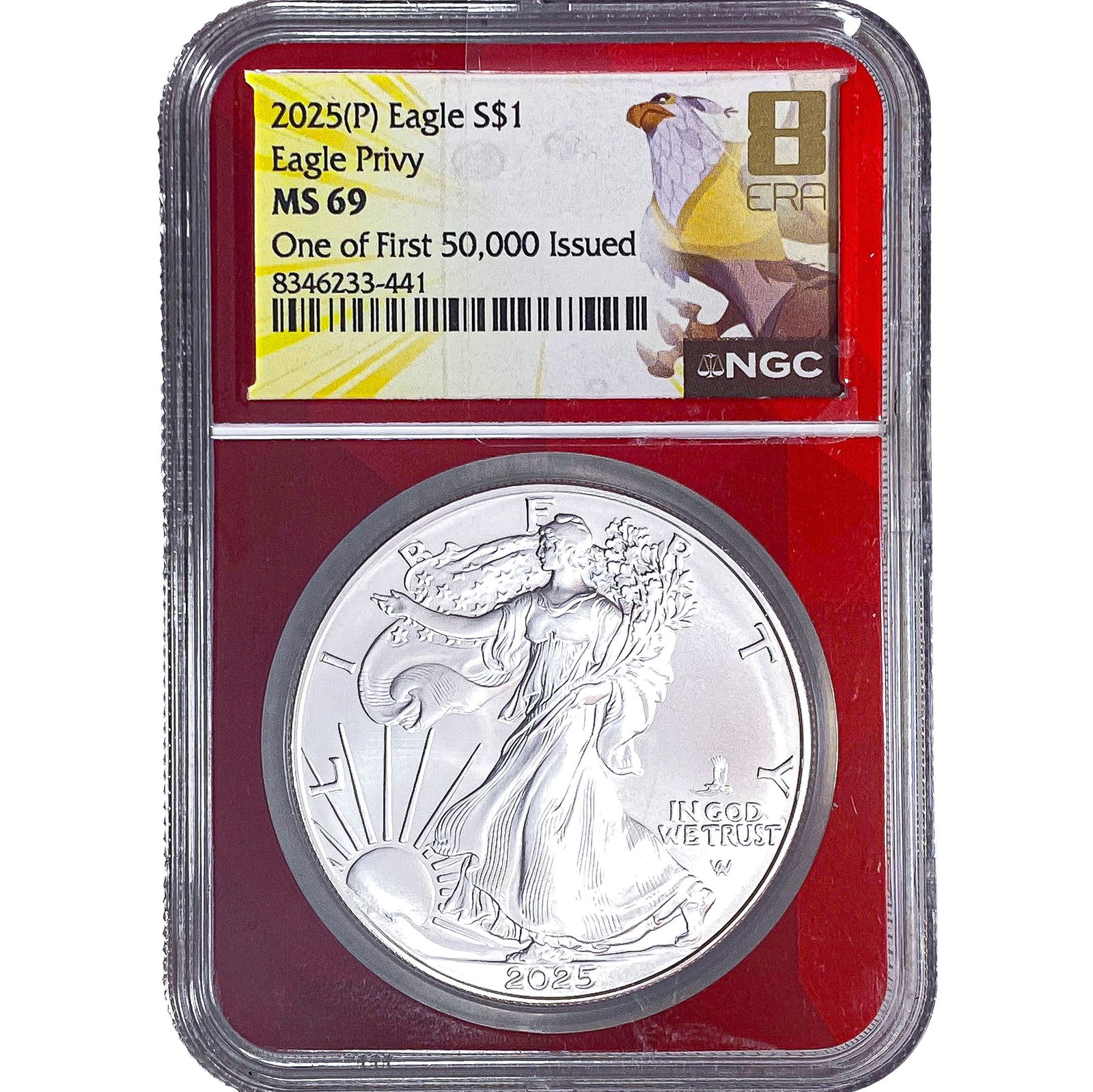 2025[P] Silver Eagle NGC MS69 Eagle Privy: 2025[P] Silver Eagle NGC MS69 Eagle Privy