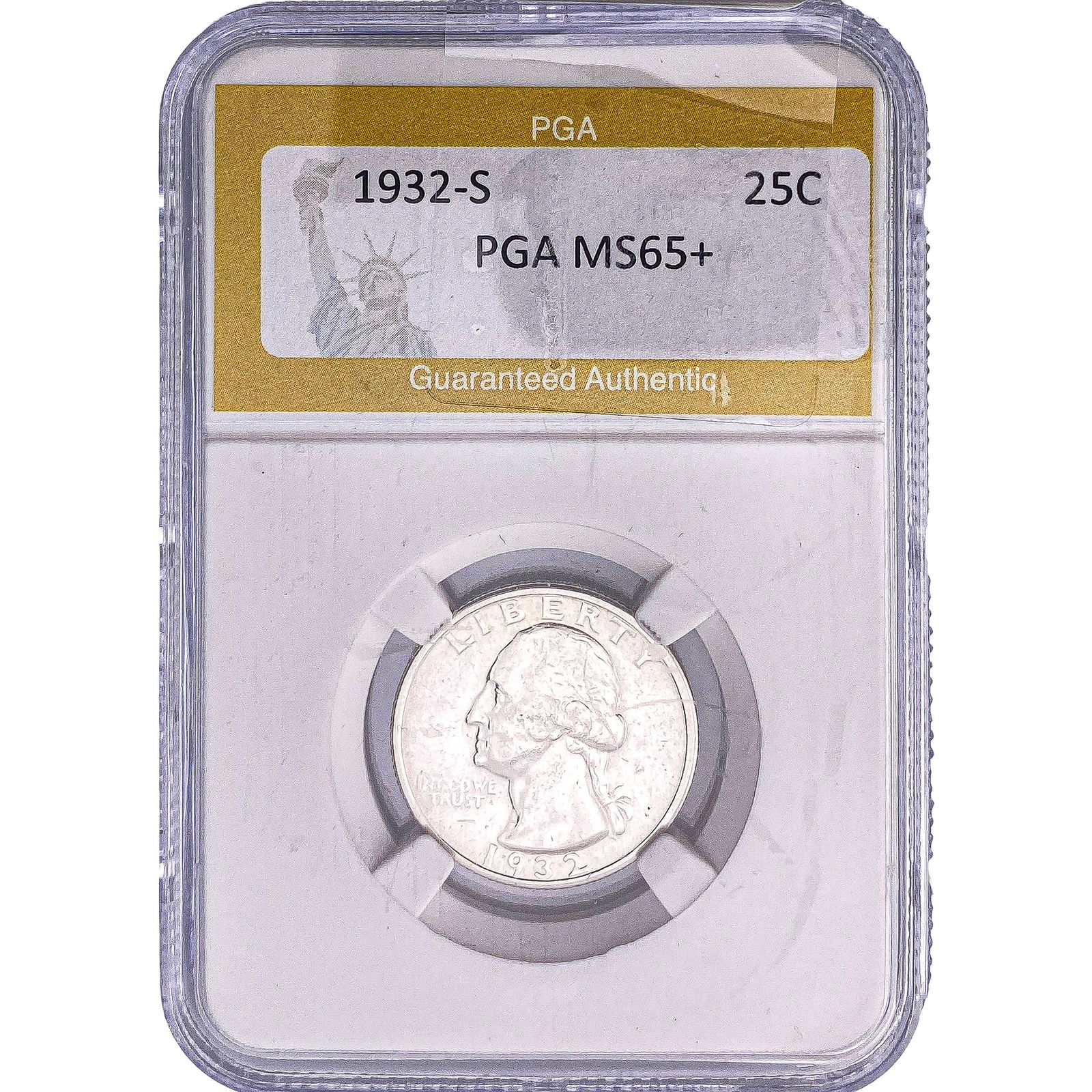 1932-S Washington Silver Quarter PGA MS65+: 1932-S Washington Silver Quarter PGA MS65+