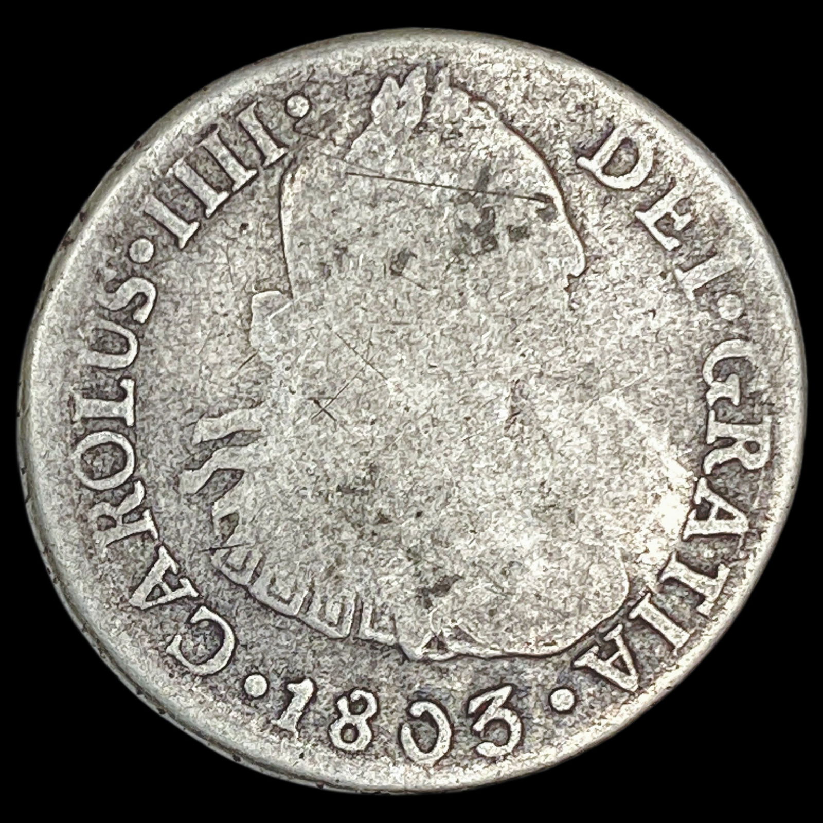 1803 Mexico Silver 2 Reales LIGHTLY CIRCULATED: 1803 Mexico Silver 2 Reales LIGHTLY CIRCULATED