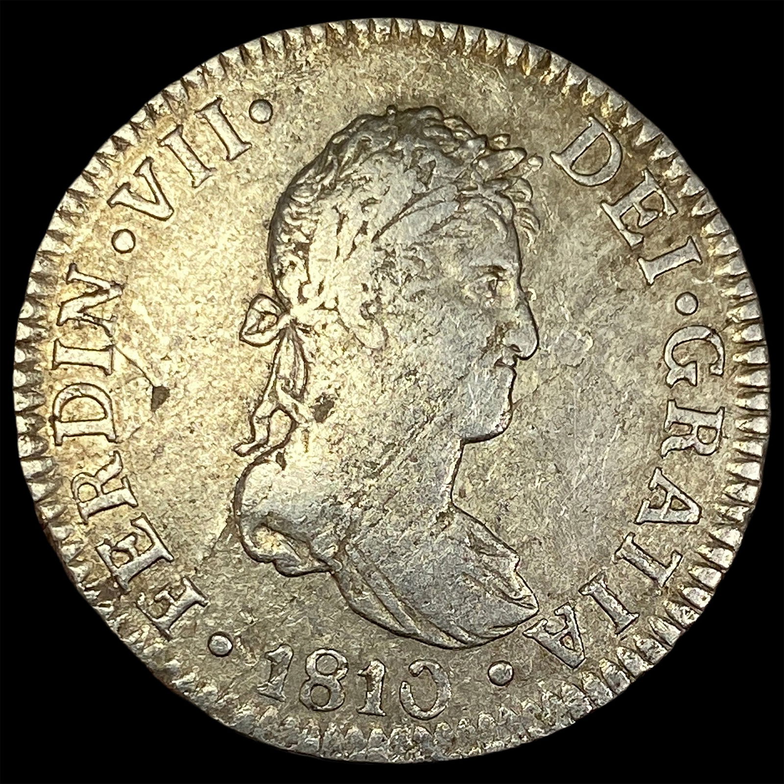 1810 Mexico Silver 2 Reales Ferdinand VII HIGH GRADE: 1810 Mexico Silver 2 Reales Ferdinand VII HIGH GRADE