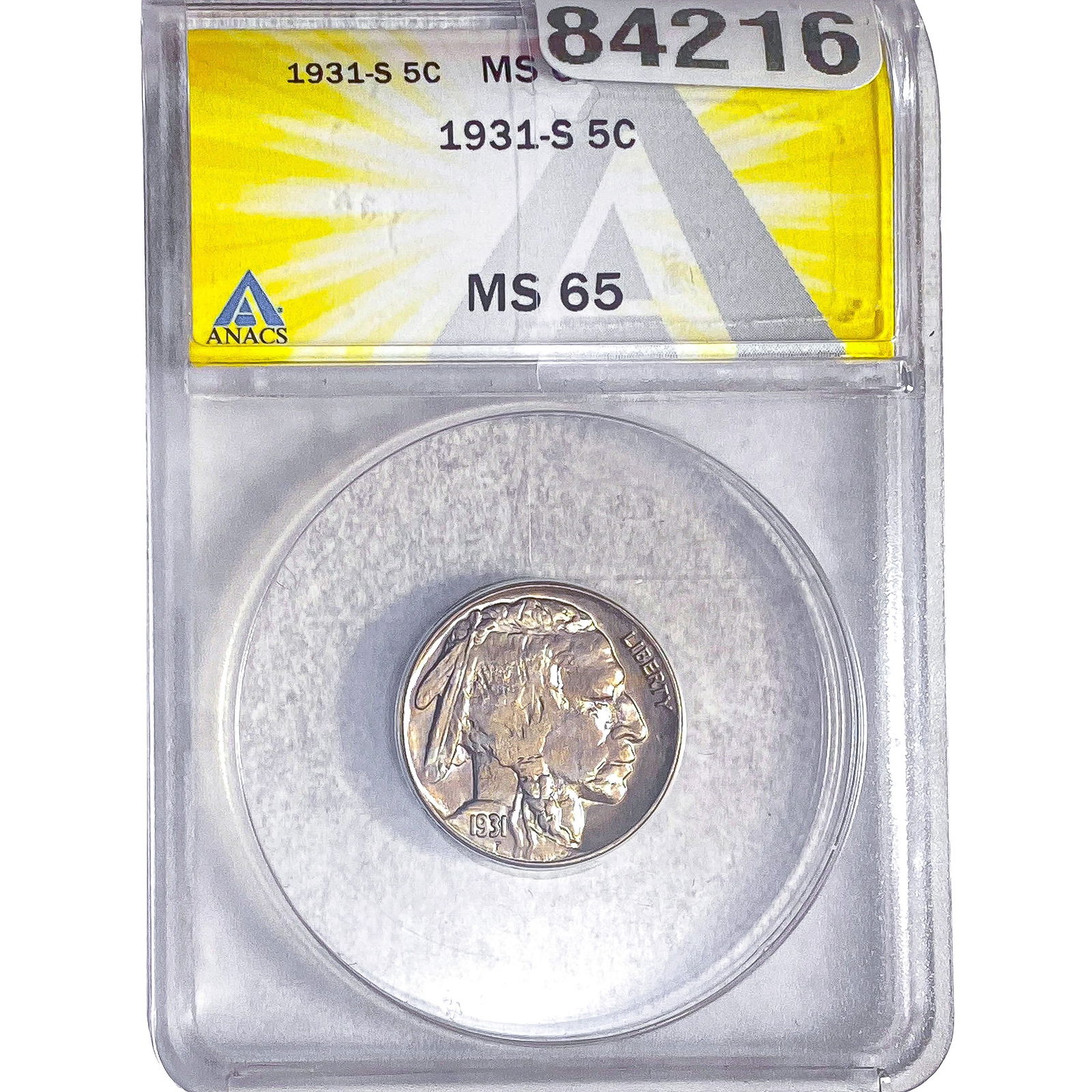 1931-S Buffalo Nickel ANACS MS65 (1 of 2)