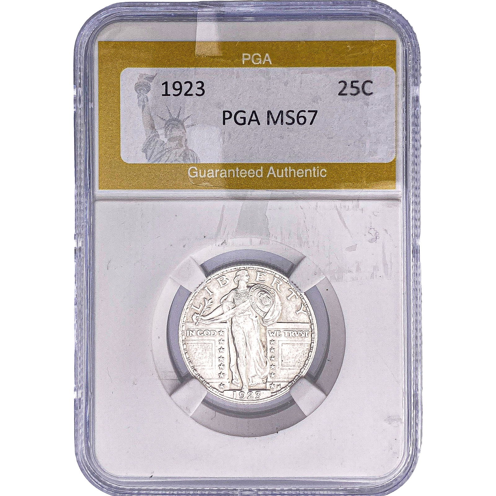 1923 Standing Liberty Quarter PGA MS67: 1923 Standing Liberty Quarter PGA MS67