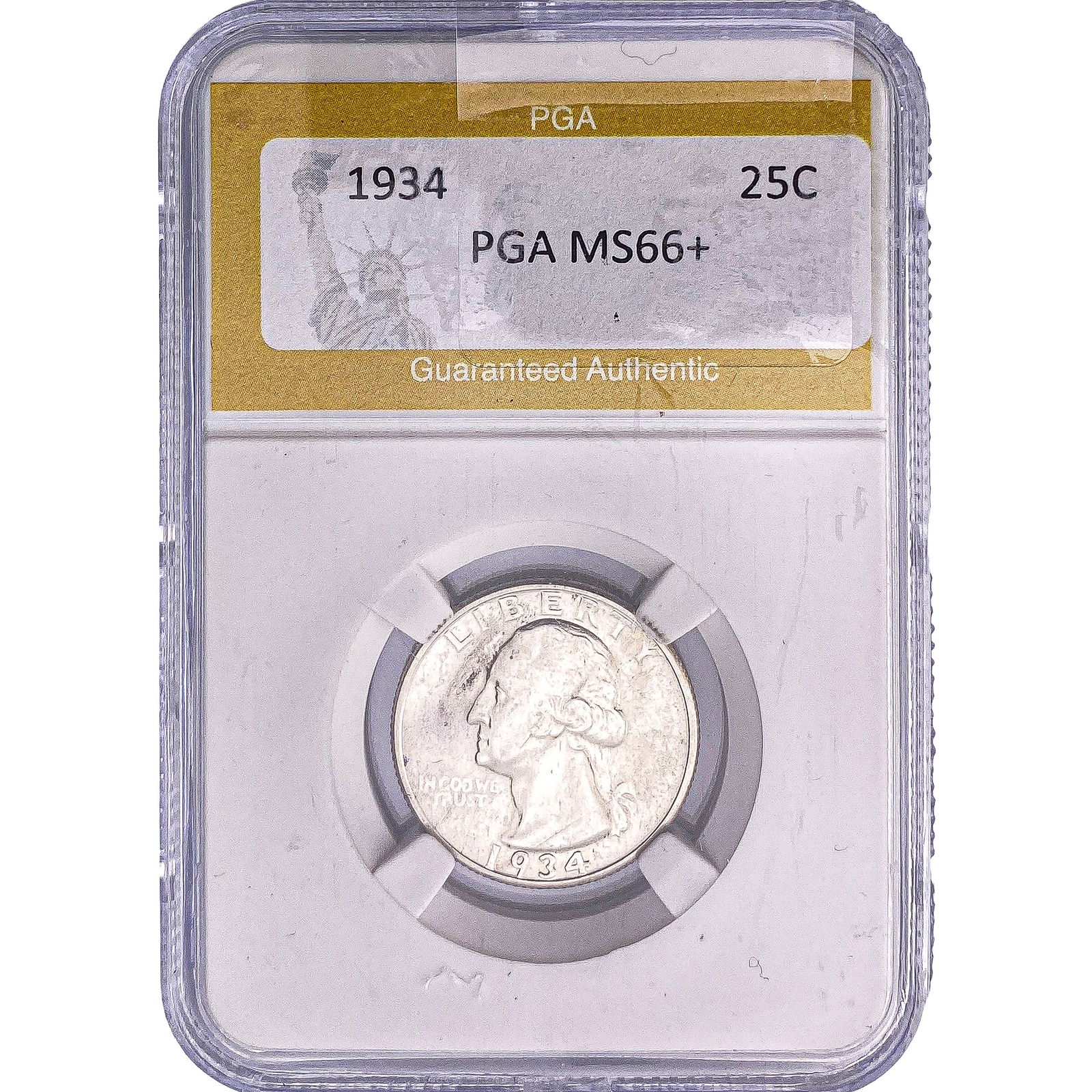 1934 Washington Silver Quarter PGA MS66+: 1934 Washington Silver Quarter PGA MS66+