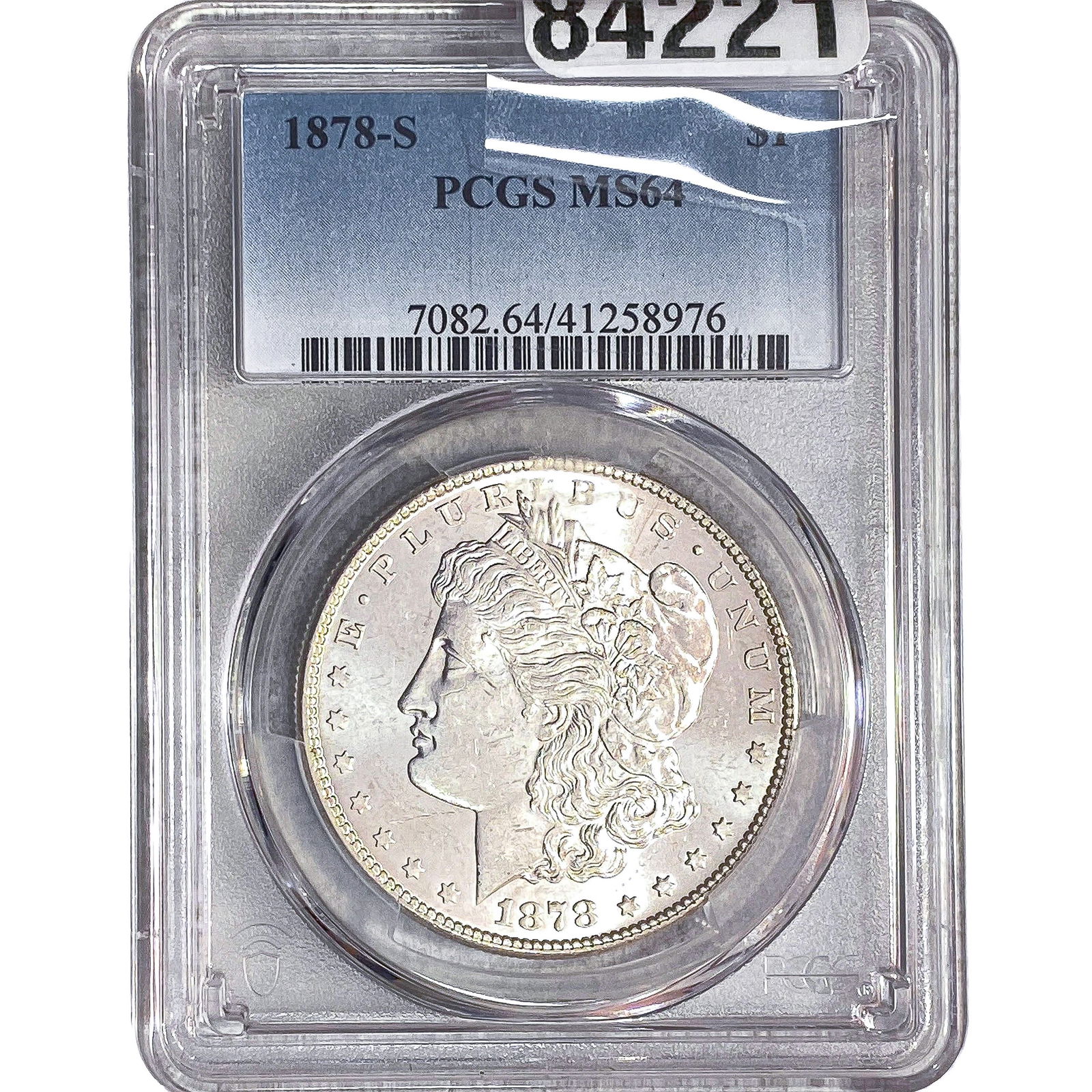 1878-S Morgan Silver Dollar PCGS MS64: 1878-S Morgan Silver Dollar PCGS MS64