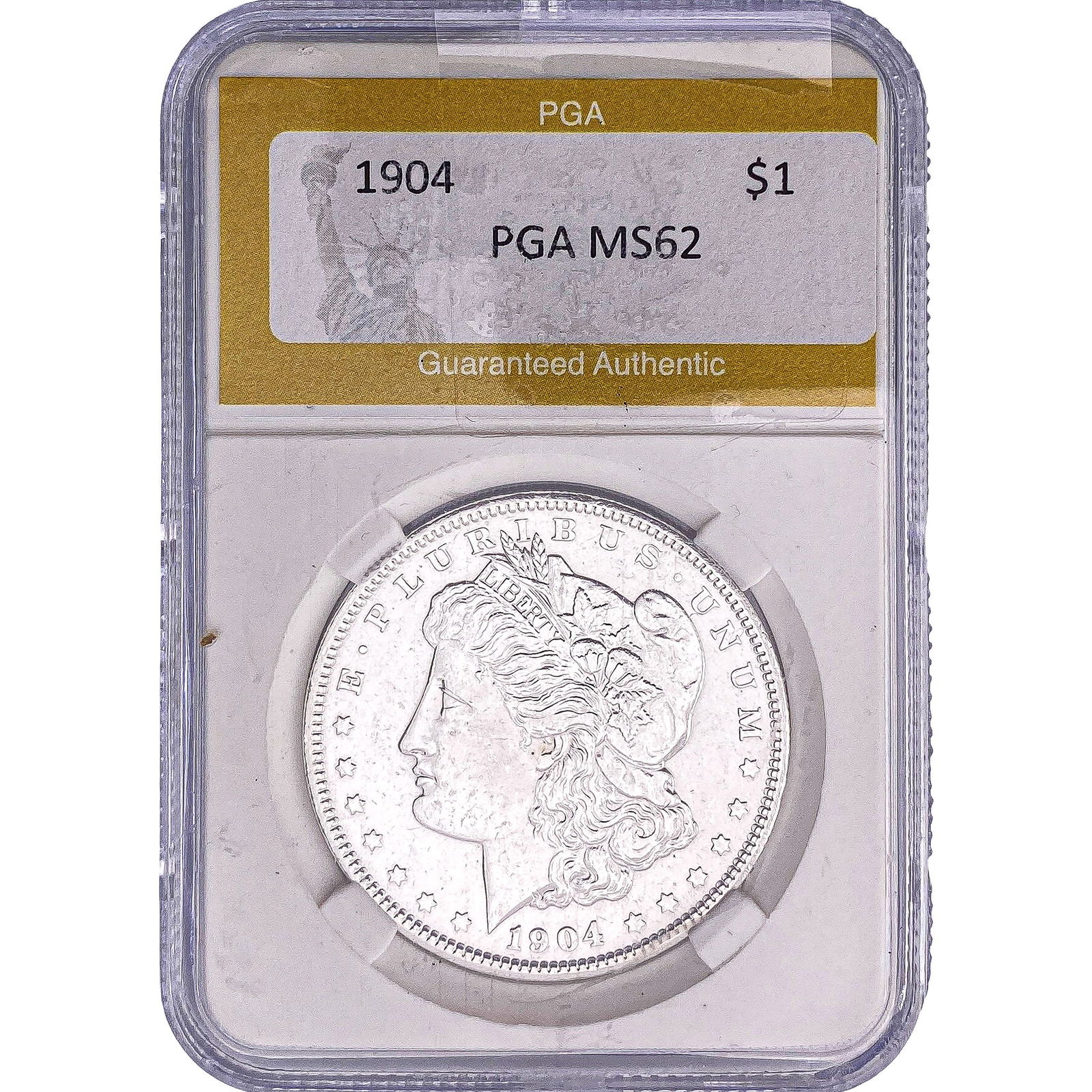 1904 Morgan Silver Dollar PGA MS62: 1904 Morgan Silver Dollar PGA MS62
