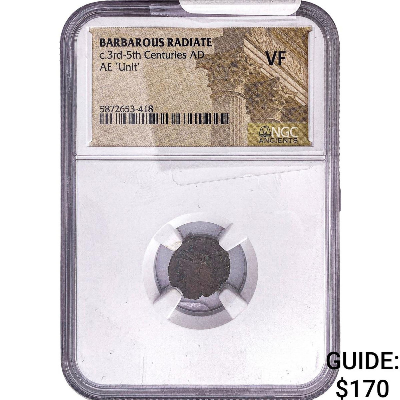 Gallic Barbarous Radiate Bronze Unit 3rd-5th Centuries AD NGC VF (1 of 2)