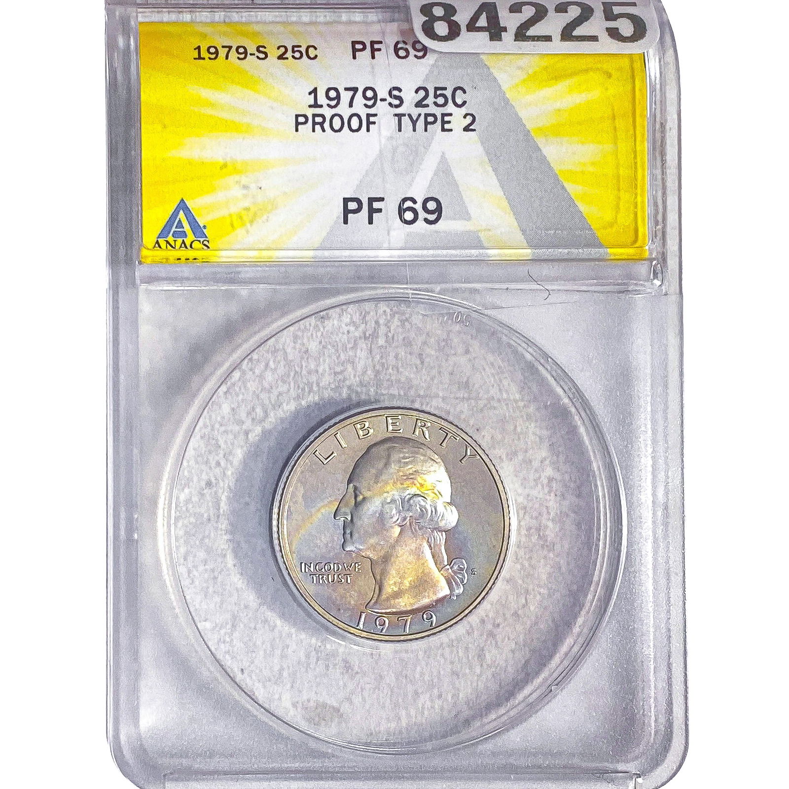 1979-S Washington Silver Quarter ANACS PF69 Type 2: 1979-S Washington Silver Quarter ANACS PF69 Type 2