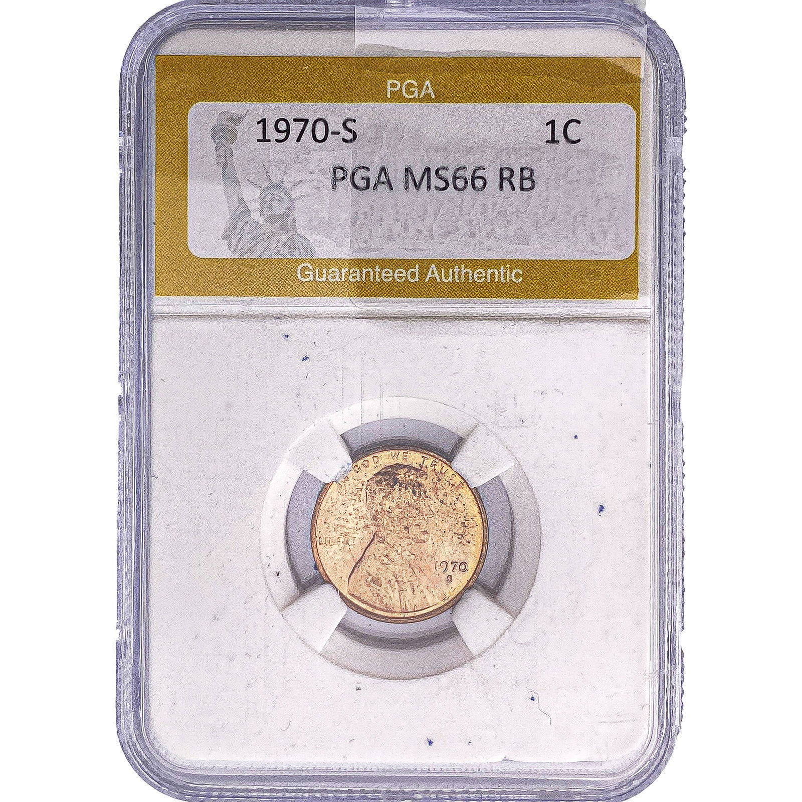 1970-S Wheat Cent PGA MS66 RB: 1970-S Wheat Cent PGA MS66 RB