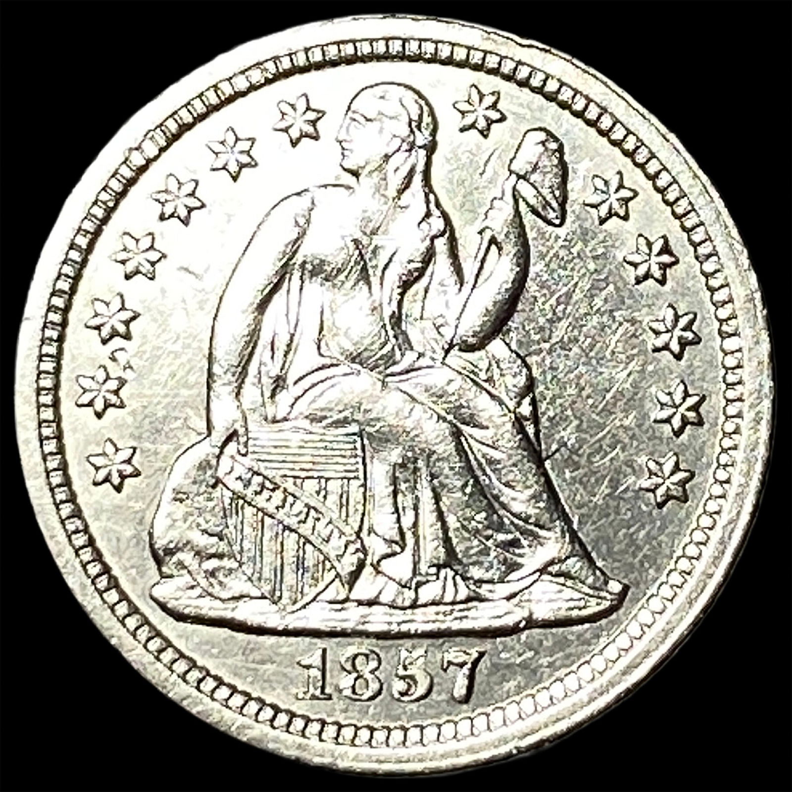 1857 Seated Liberty Dime UNCIRCULATED: 1857 Seated Liberty Dime UNCIRCULATED