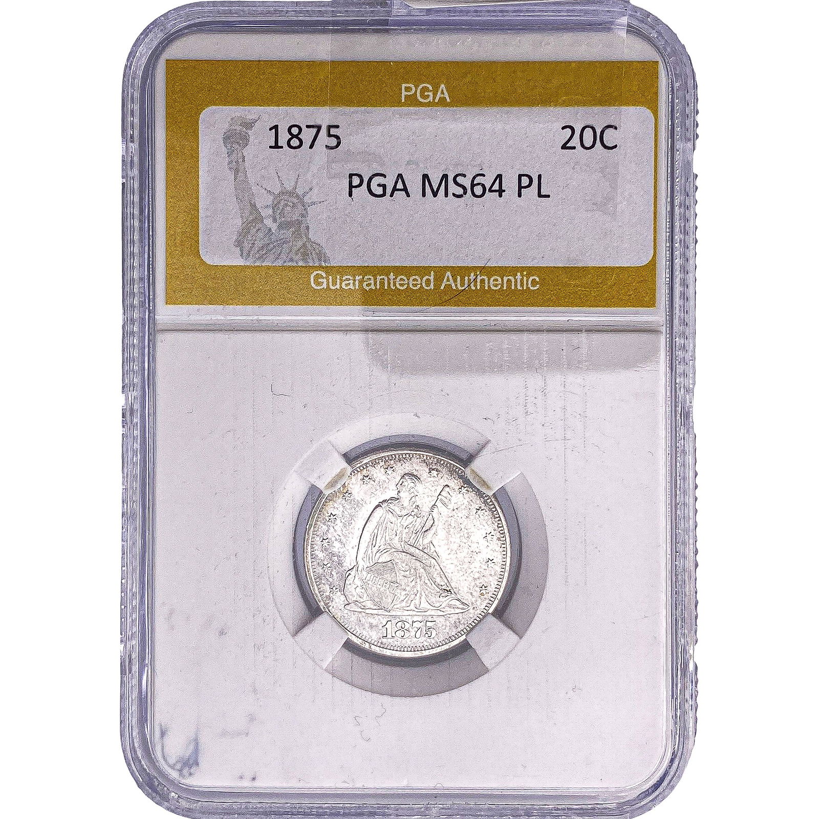 1875 Twenty Cent Piece PGA MS64 PL (1 of 2)