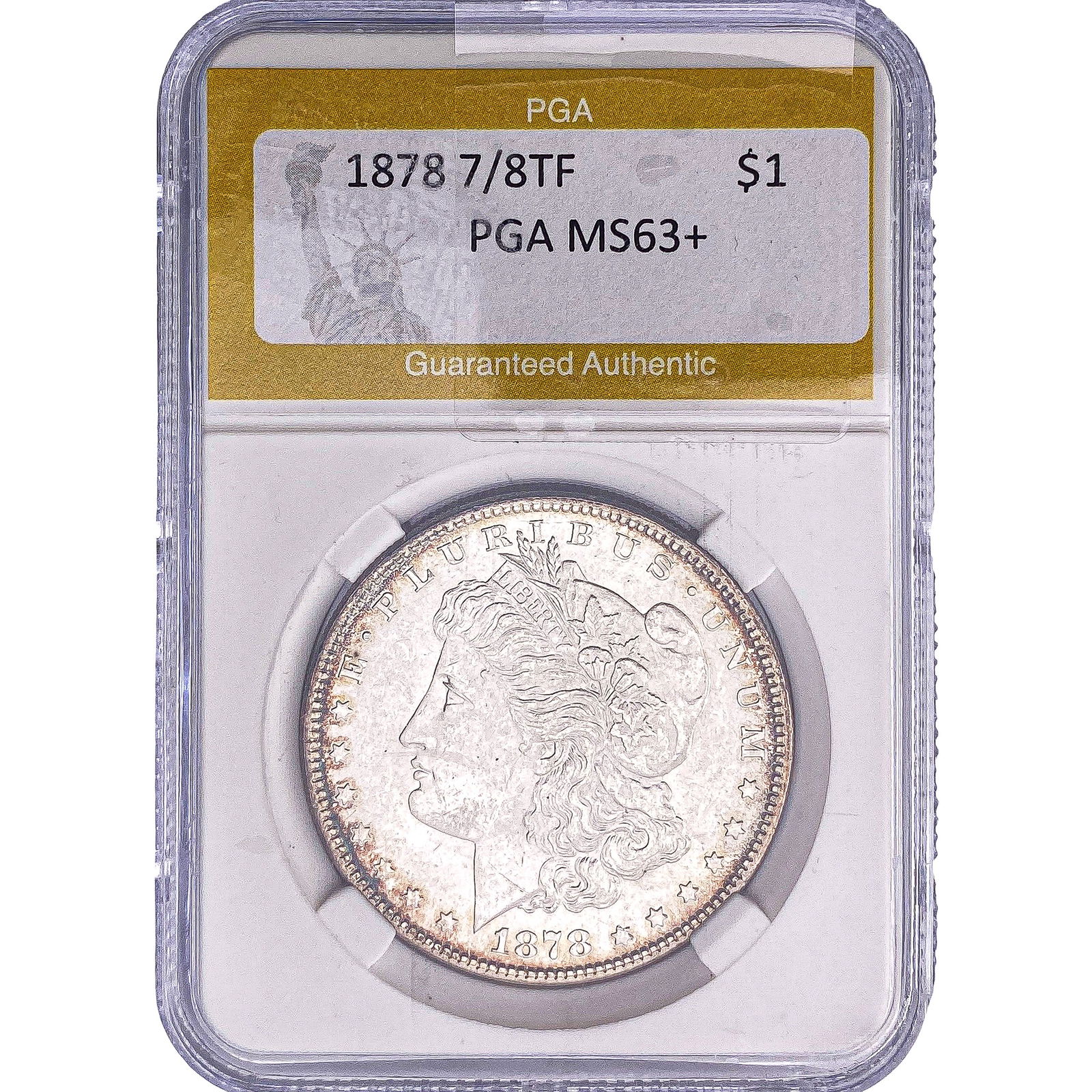 1878 7/8TF Morgan Silver Dollar PGA MS63+ (1 of 2)