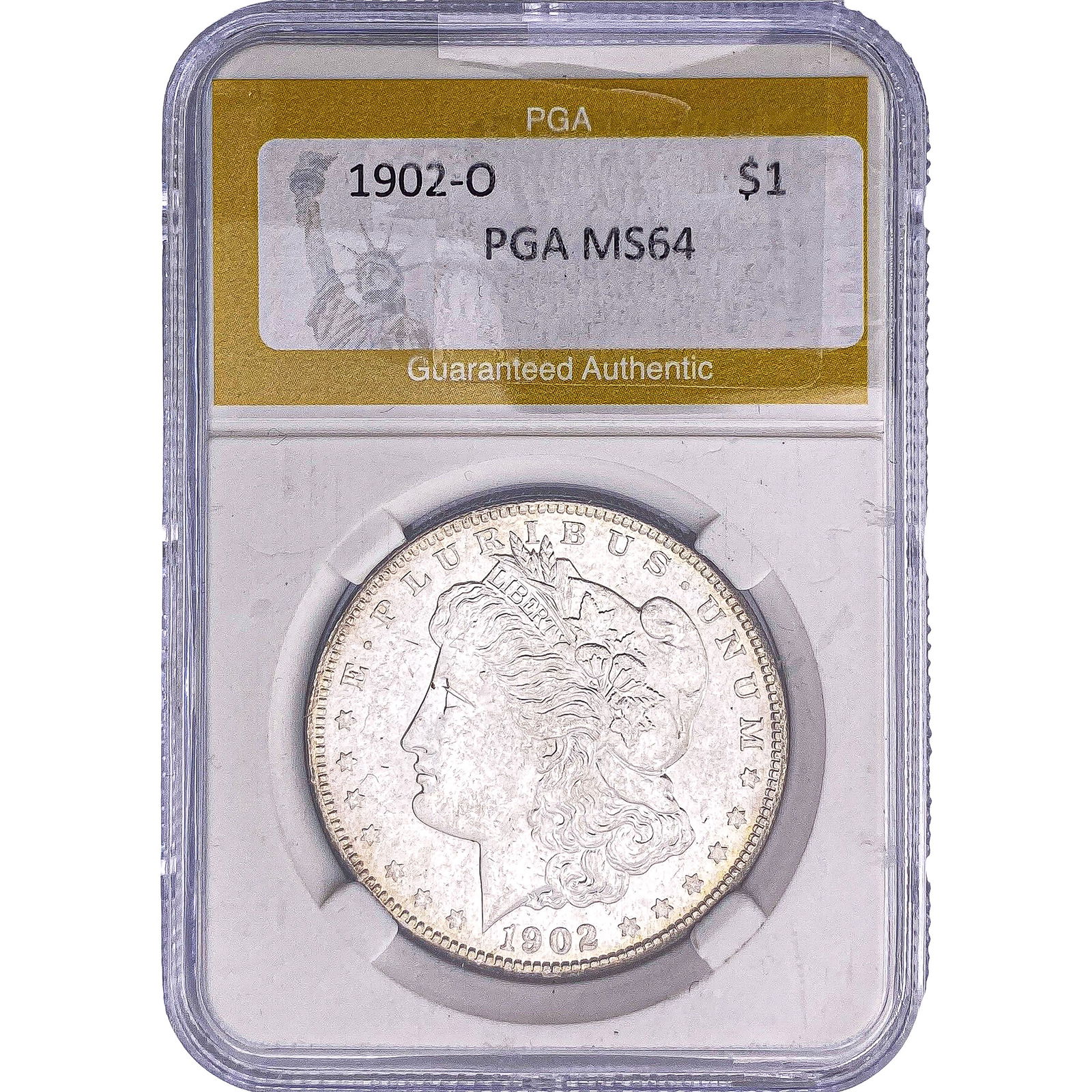 1902-O Morgan Silver Dollar PGA MS64: 1902-O Morgan Silver Dollar PGA MS64