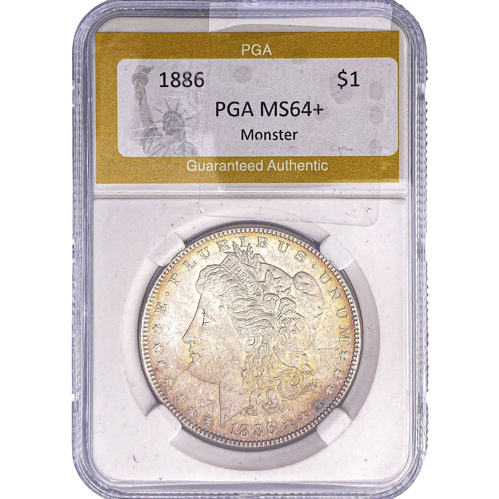 1886 Morgan Silver Dollar PGA MS64+ Monster: 1886 Morgan Silver Dollar PGA MS64+ Monster
