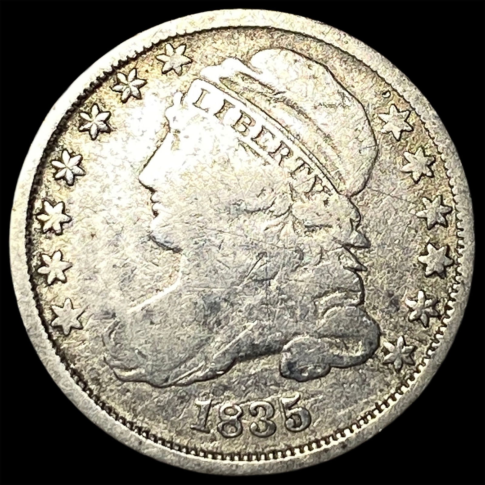 1835 Capped Bust Dime NICELY CIRCULATED: 1835 Capped Bust Dime NICELY CIRCULATED