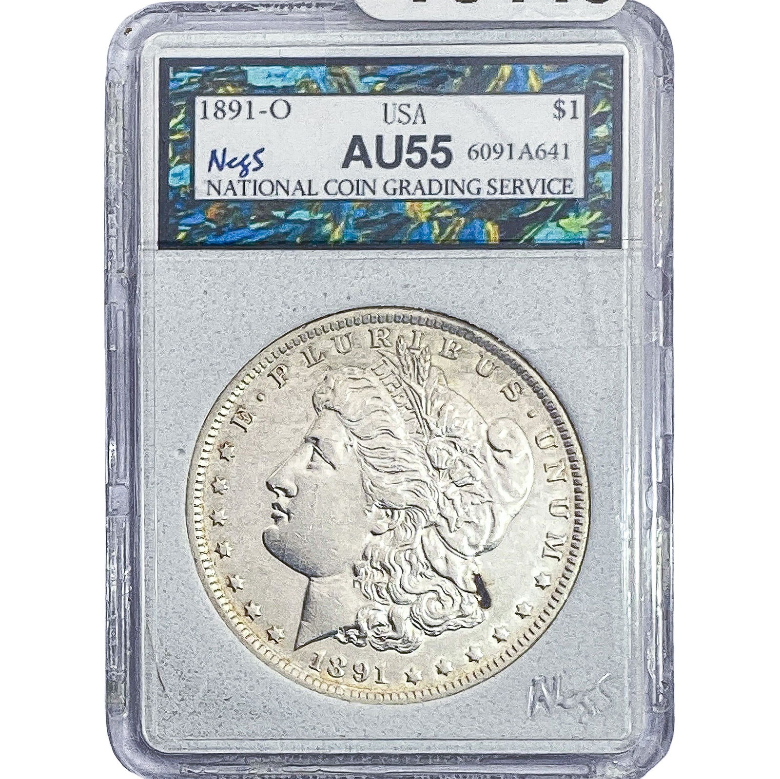 1891-O Morgan Silver Dollar NCGS AU55: 1891-O Morgan Silver Dollar NCGS AU55