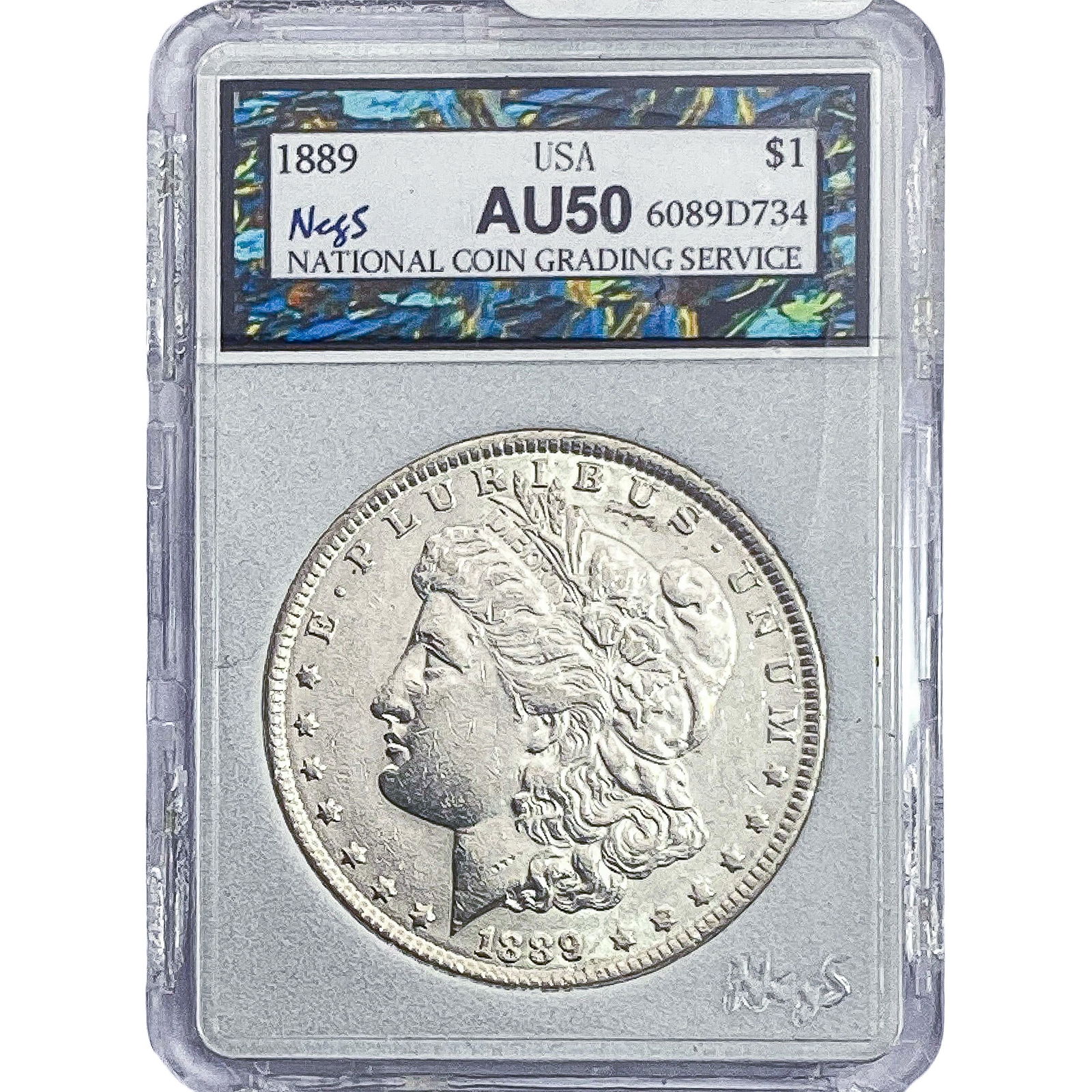 1889 Morgan Silver Dollar NCGS AU50 (1 of 2)