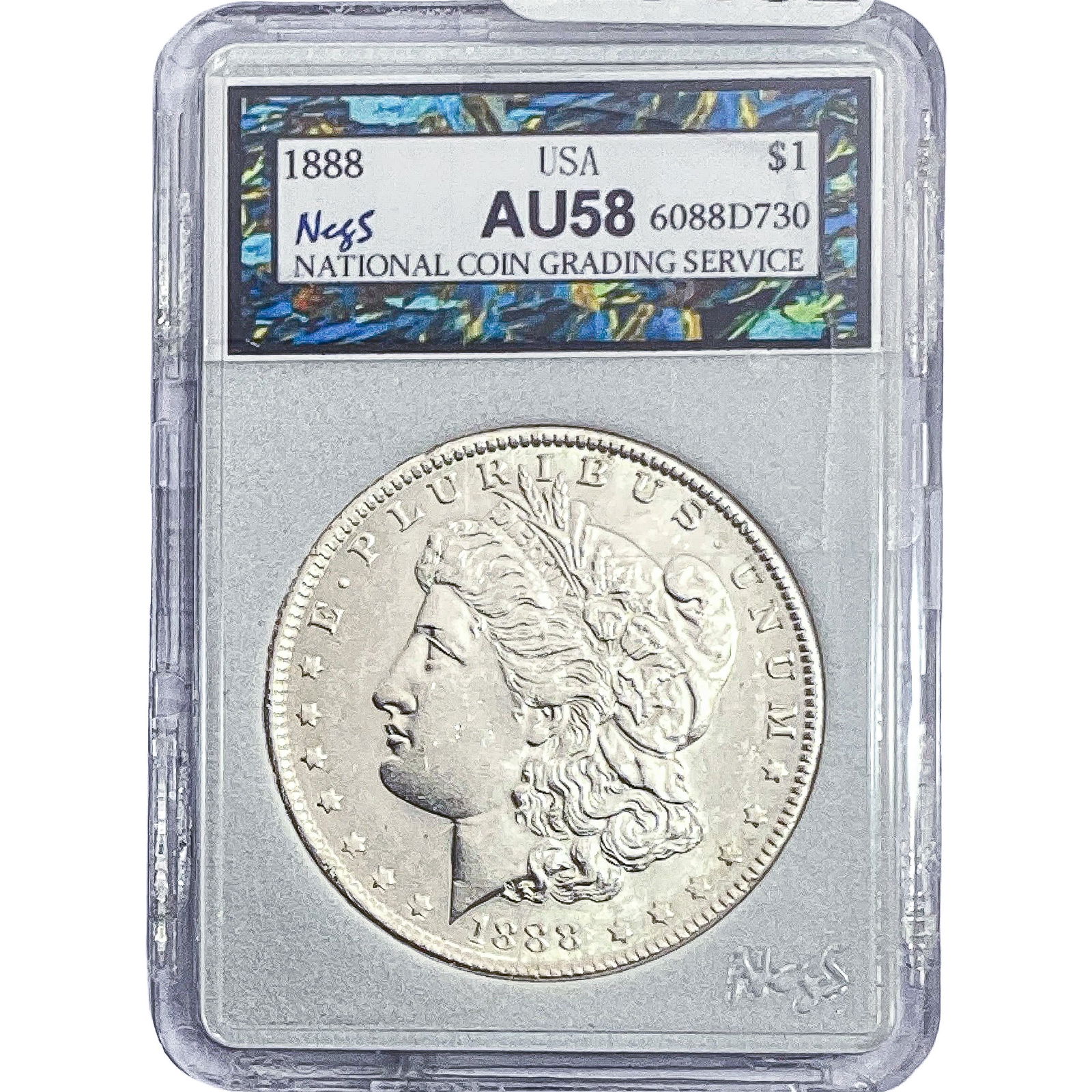 1888 Morgan Silver Dollar NCGS AU58 (1 of 2)