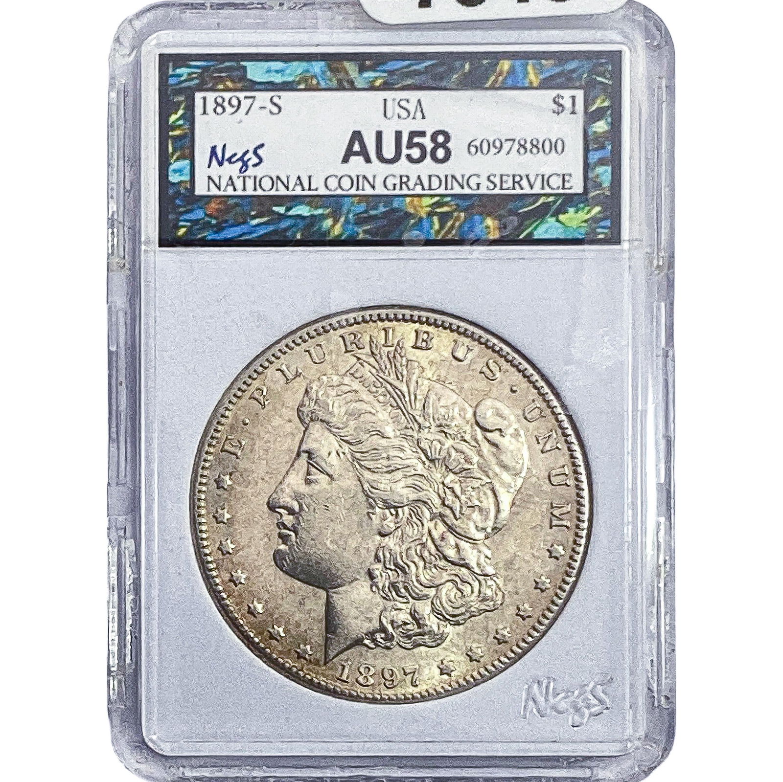 1897-S Morgan Silver Dollar NCGS AU58 (1 of 2)