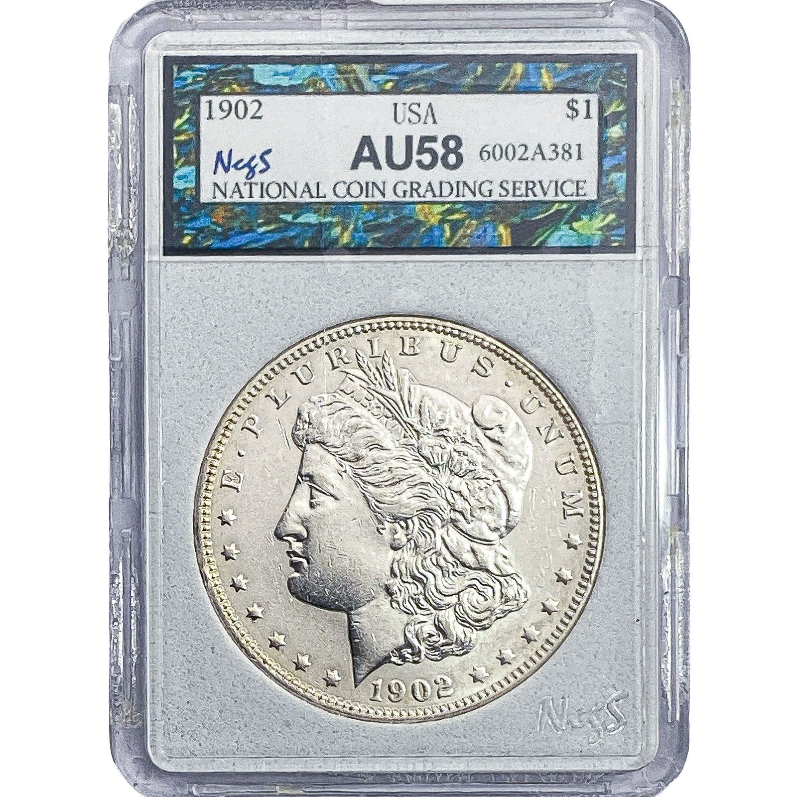 1902 Morgan Silver Dollar NCGS AU58 (1 of 2)