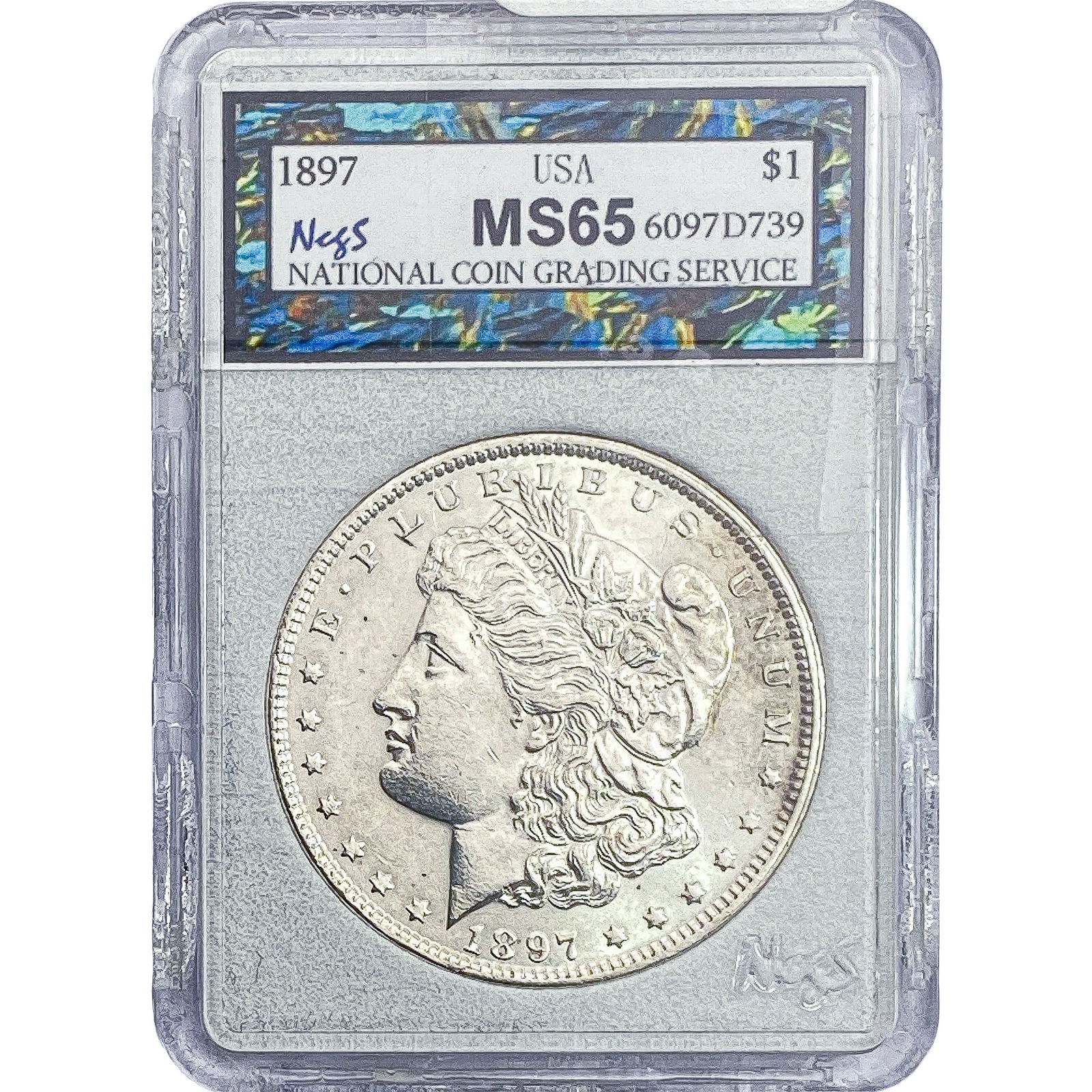 1897 Morgan Silver Dollar NCGS MS65 (1 of 2)