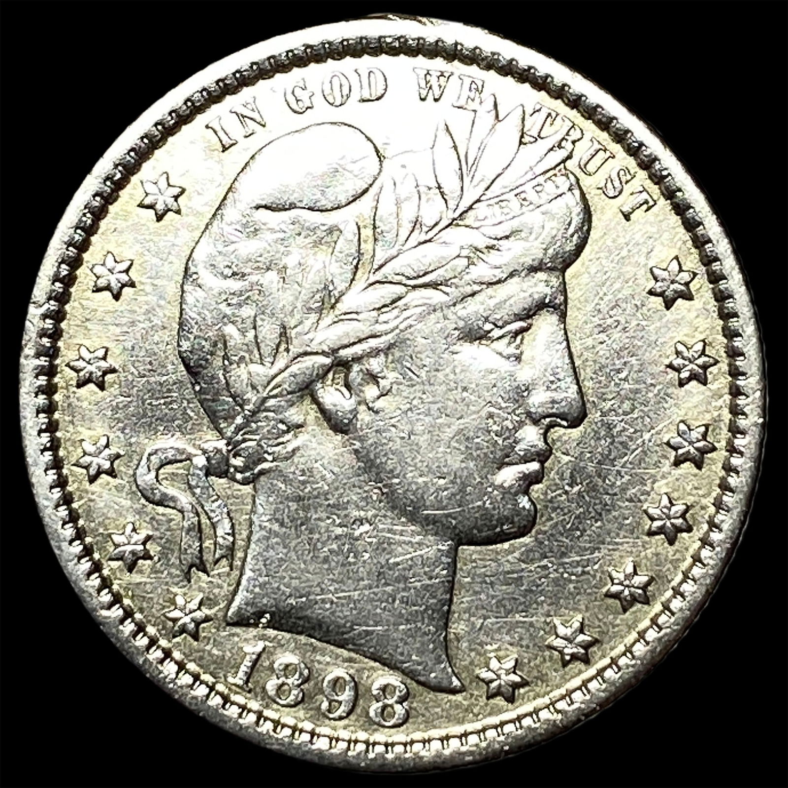 1898 Barber Silver Quarter CLOSELY UNCIRCULATED (1 of 2)