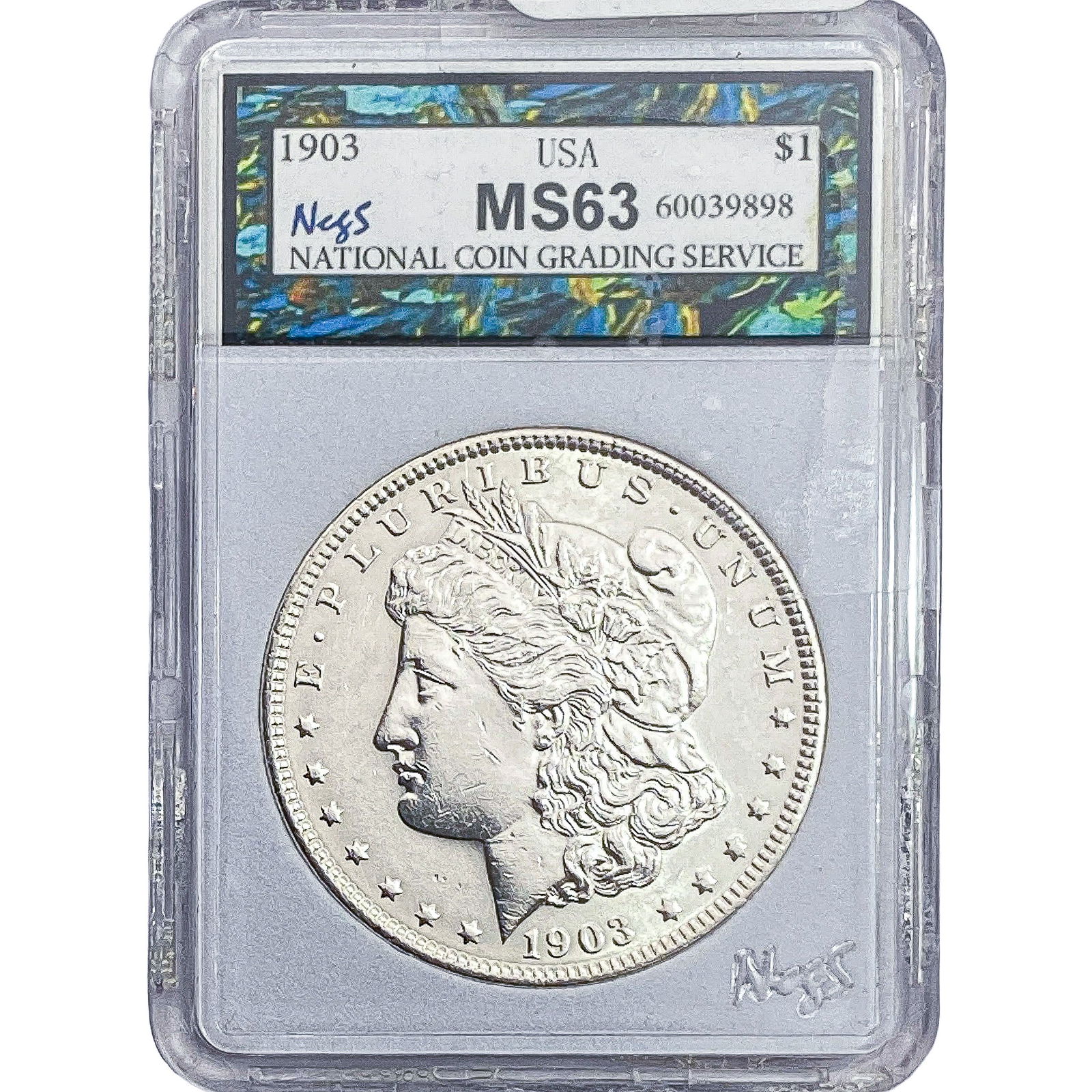 1903 Morgan Silver Dollar NCGS MS63 (1 of 2)