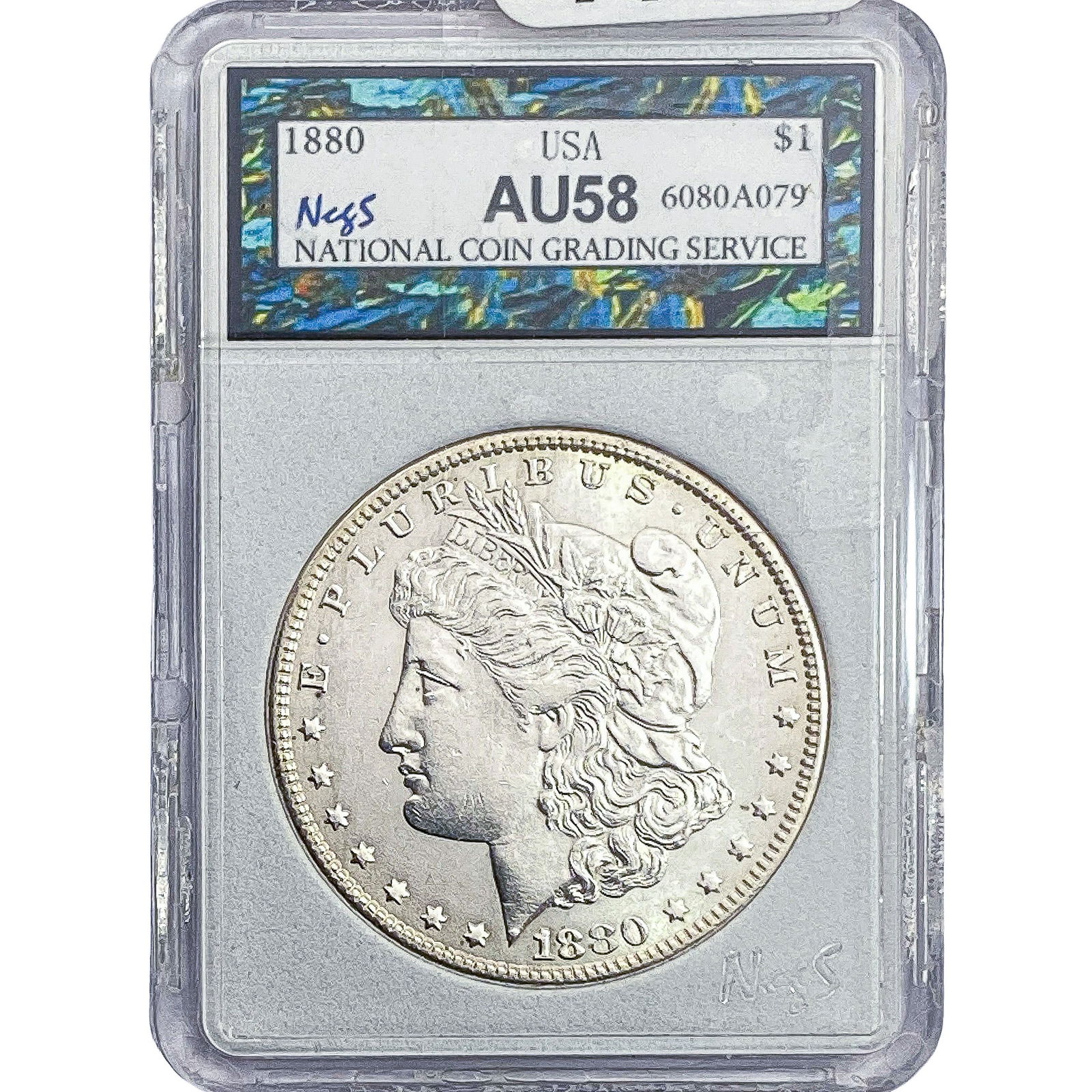 1880 Morgan Silver Dollar NCGS AU58 (1 of 2)