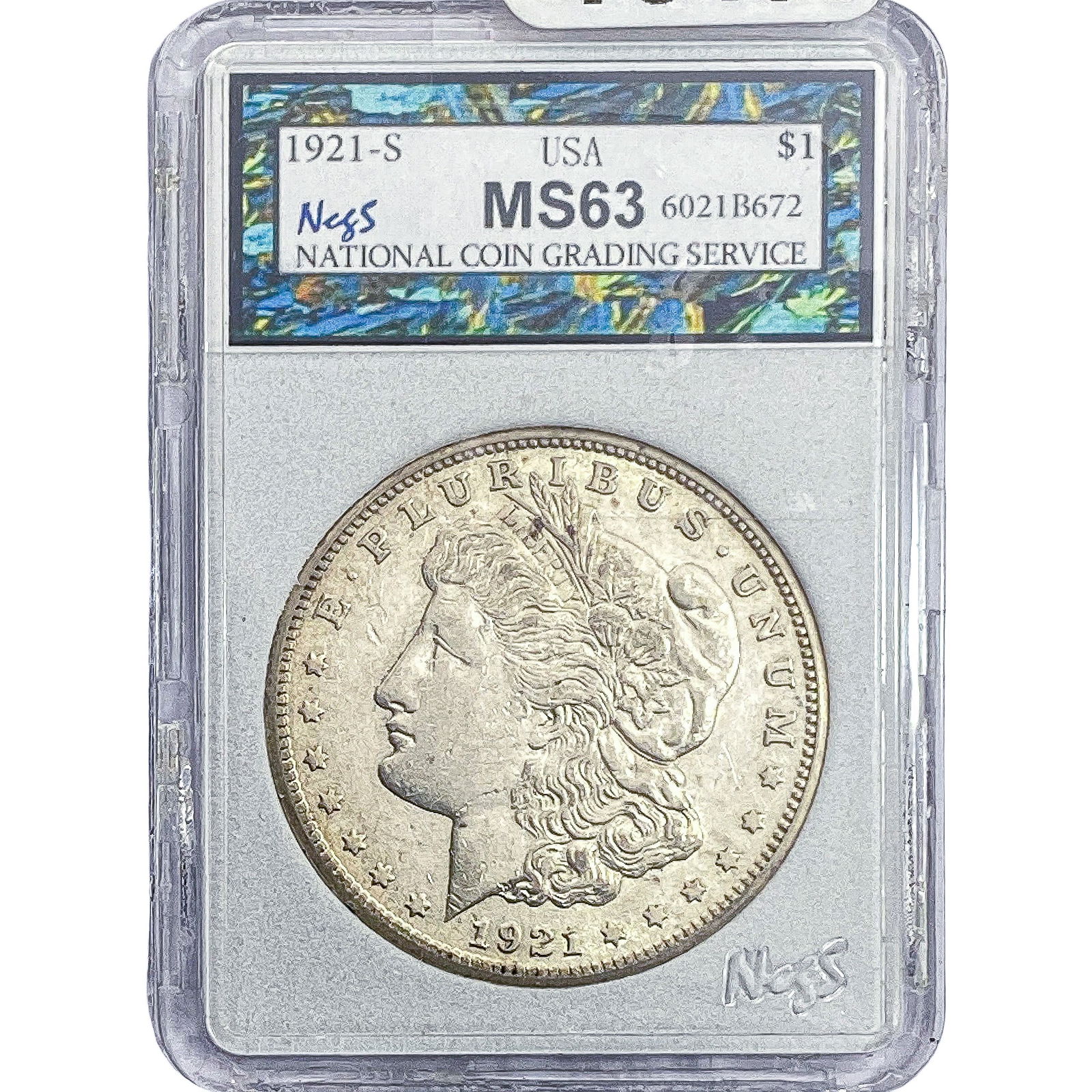 1921-S Morgan Silver Dollar NCGS MS63 (1 of 2)