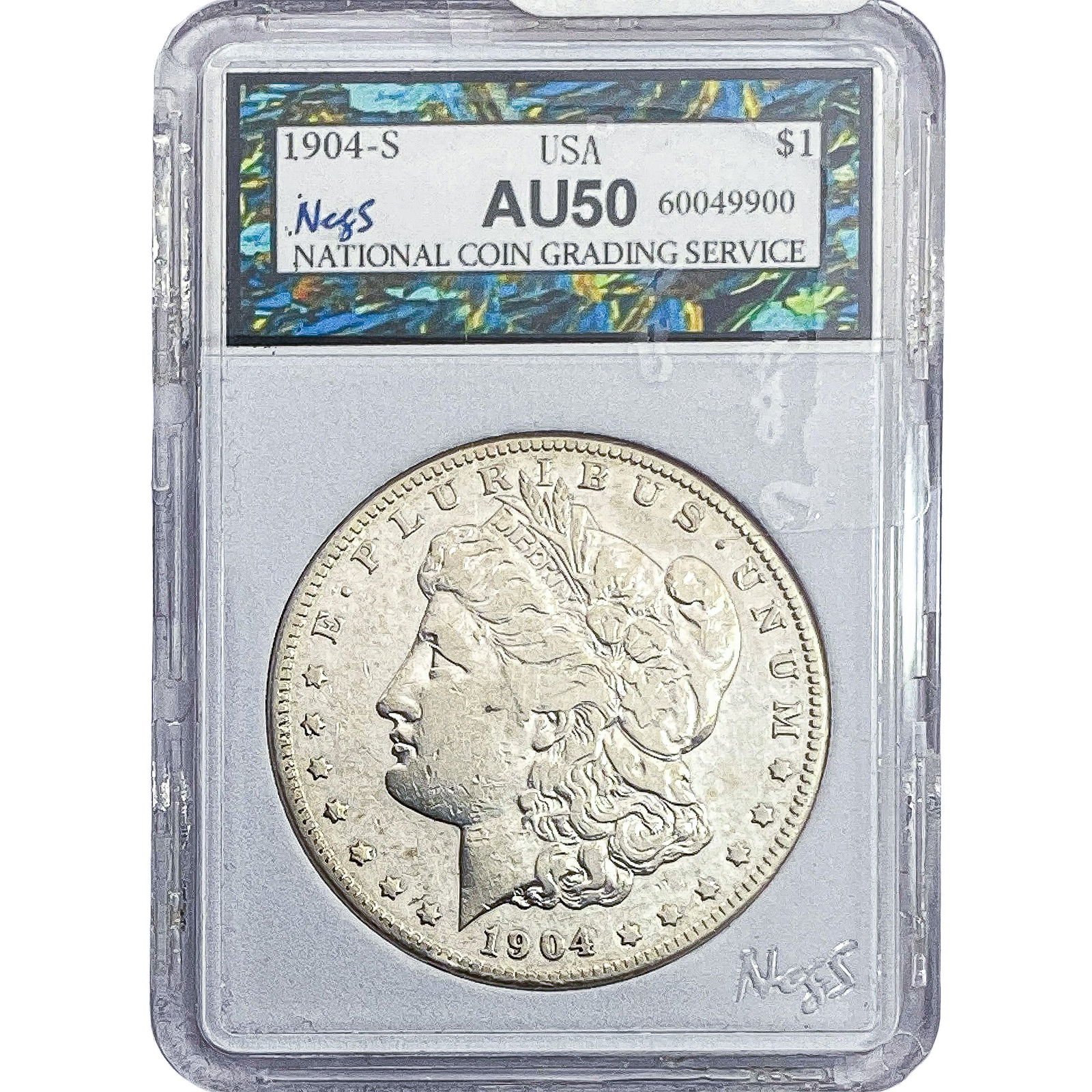 1904-S Morgan Silver Dollar NCGS AU50 (1 of 2)