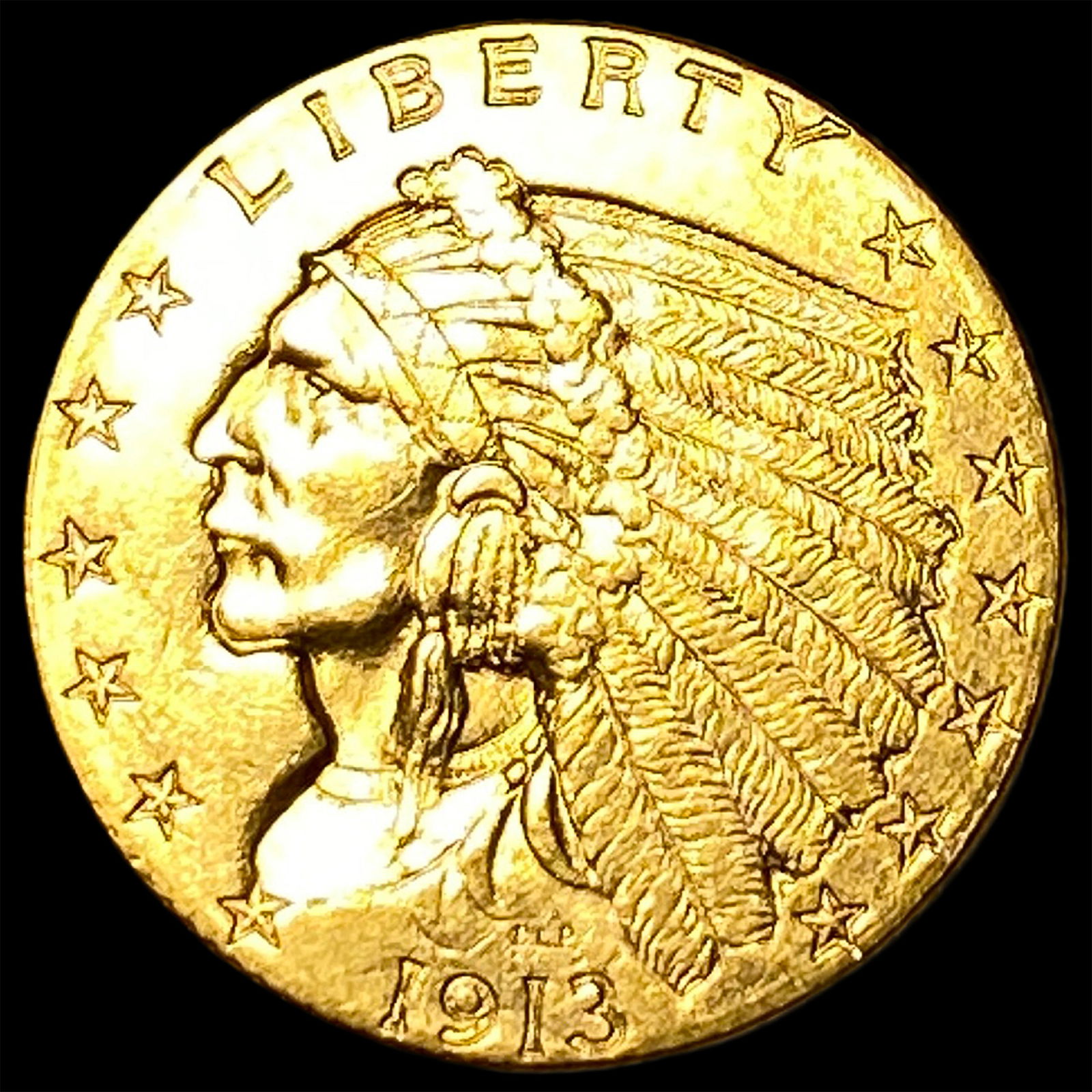 1913 Indian Head Gold $2.50 Quarter Eagle UNCIRCULATED (1 of 2)