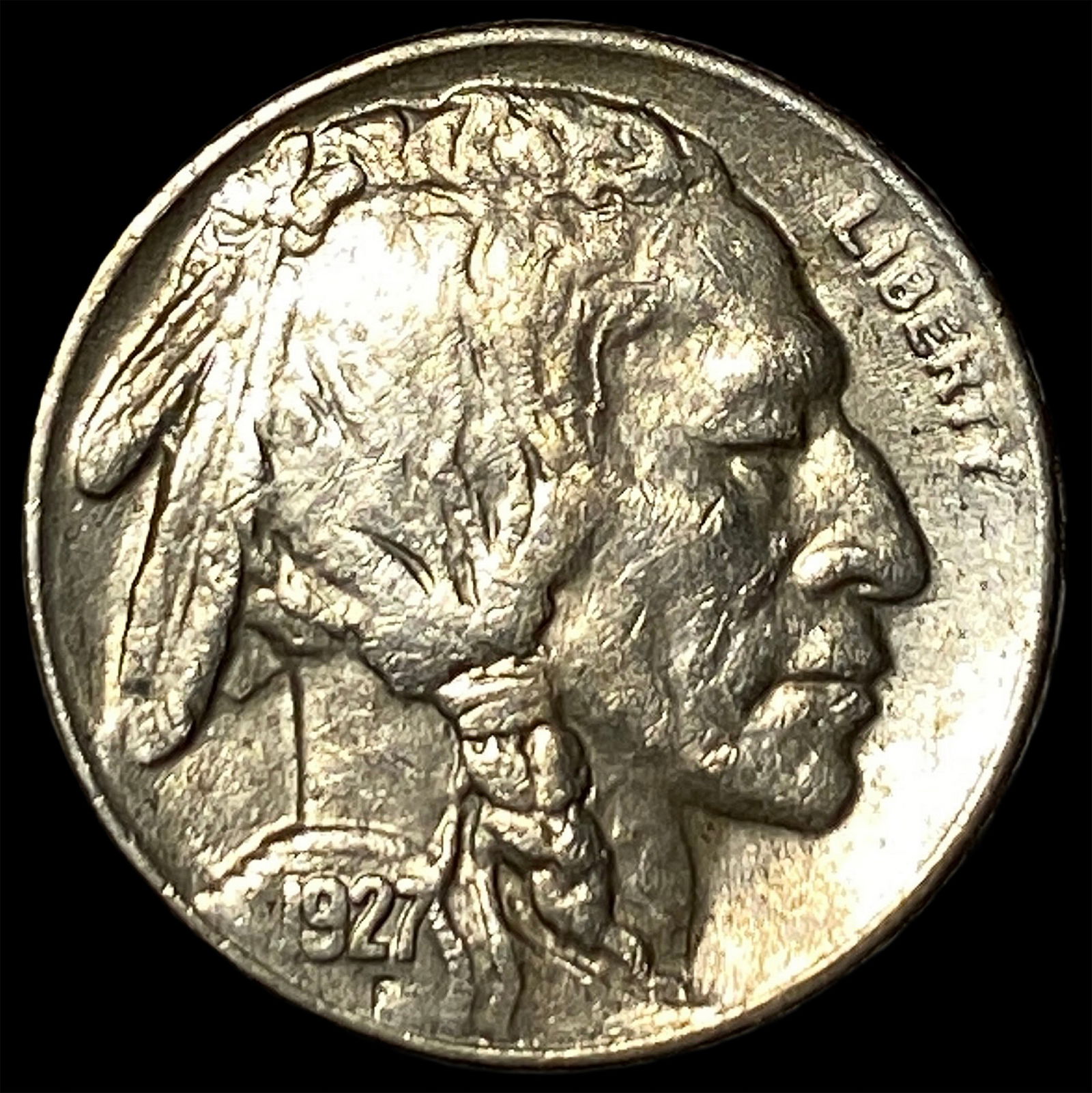 1927-S Nickel Five Cents (Buffalo) CHOICE AU: 1927-S Nickel Five Cents (Buffalo) CHOICE AU