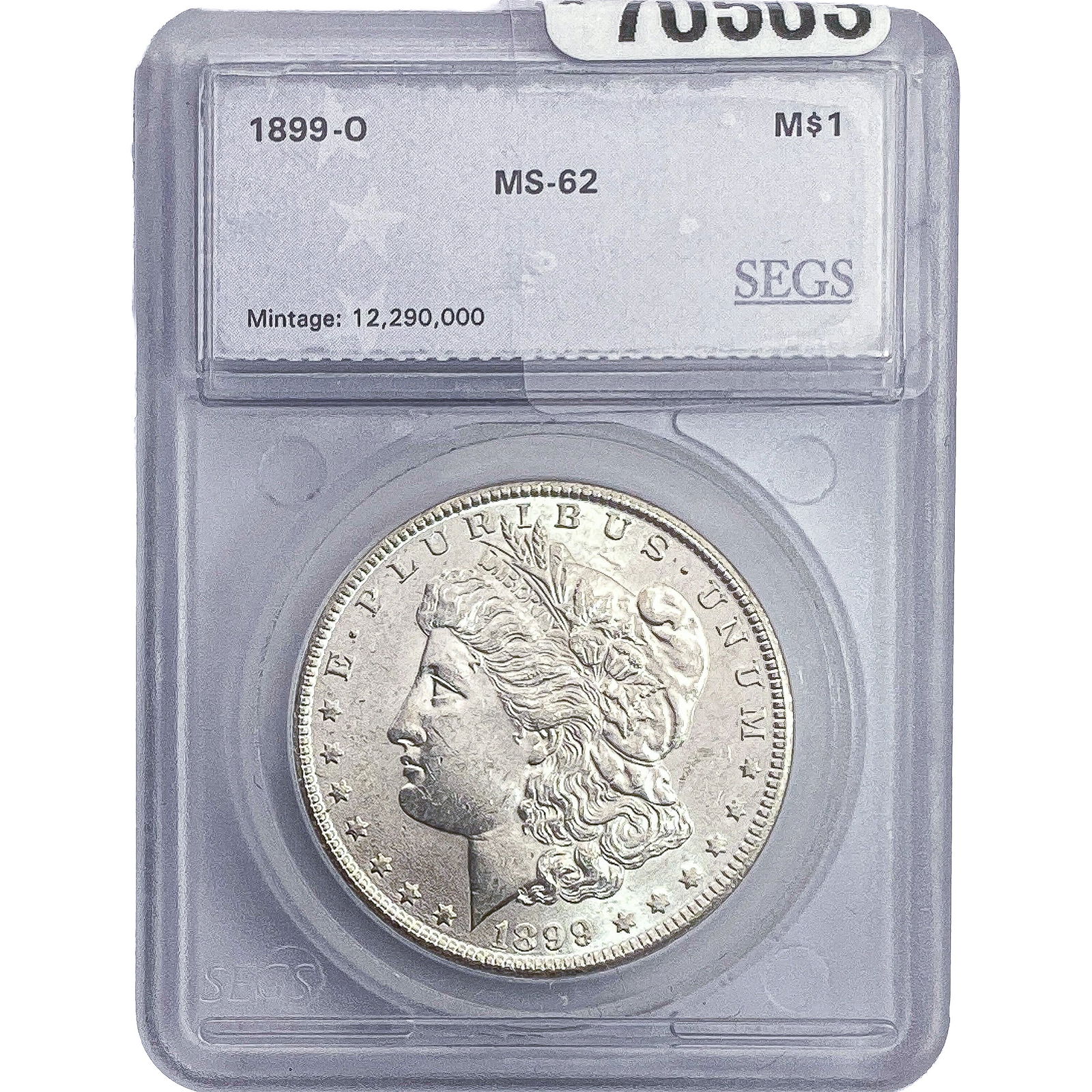 1899-O Morgan Silver Dollar SEGS MS62: 1899-O Morgan Silver Dollar SEGS MS62