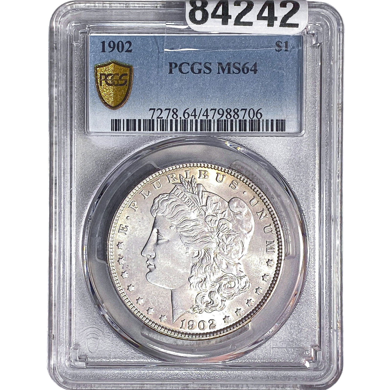 1902 Morgan Silver Dollar PCGS MS64: 1902 Morgan Silver Dollar PCGS MS64