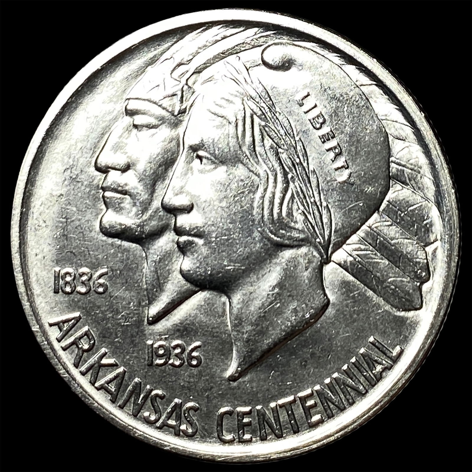 1936 Arkansas Centennial Silver Half Dollar UNCIRCULATED (1 of 2)