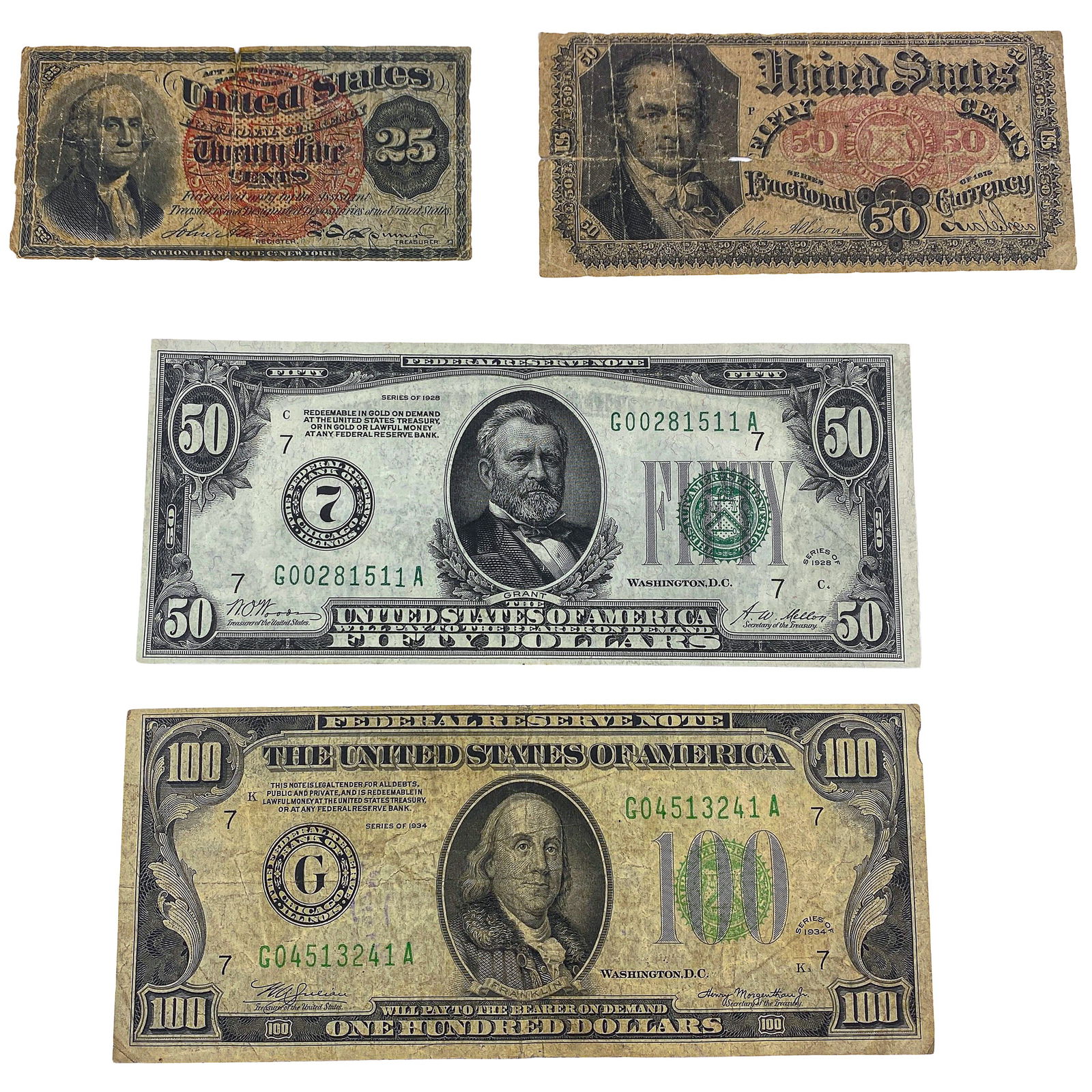 Mixed Dates Various U.S. Currency Notes Lot (1 of 2)
