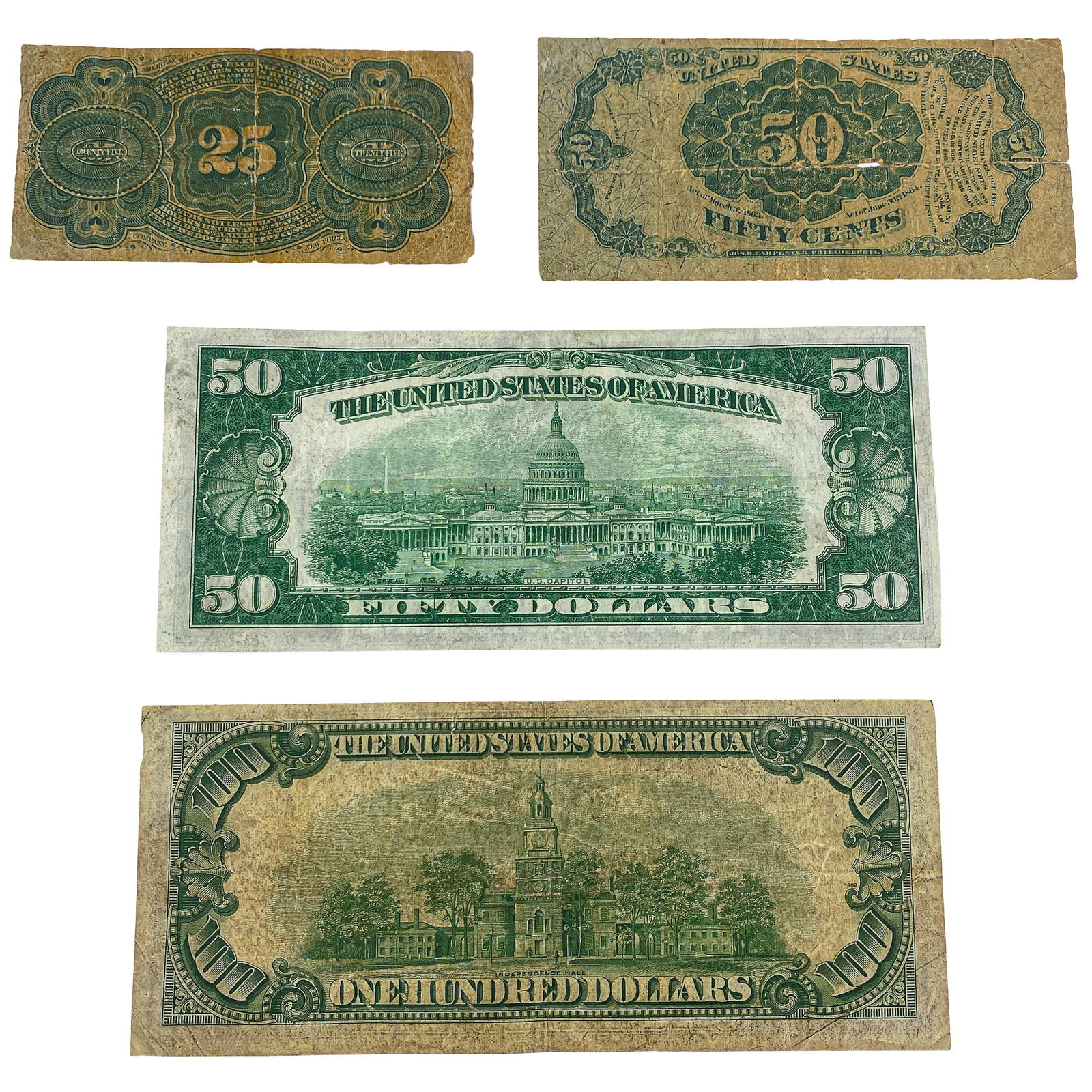 Mixed Dates Various U.S. Currency Notes Lot - 2