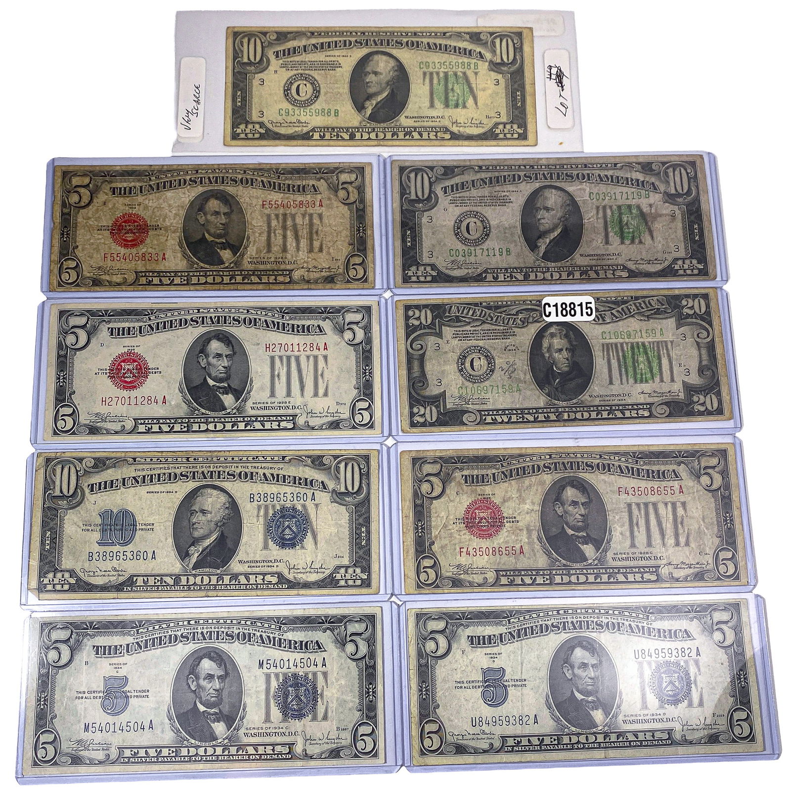 Mixed Dates Various U.S. Currency Notes Lot: Mixed Dates Various U.S. Currency Notes Lot