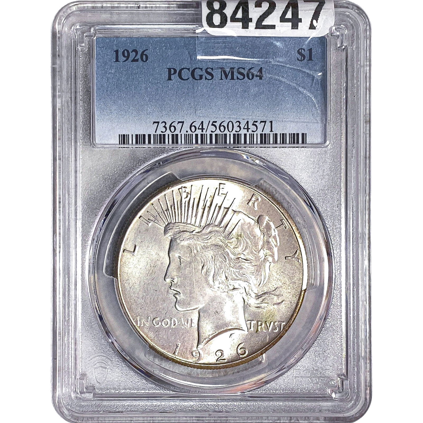 1926 Silver Peace Dollar PCGS MS64: 1926 Silver Peace Dollar PCGS MS64