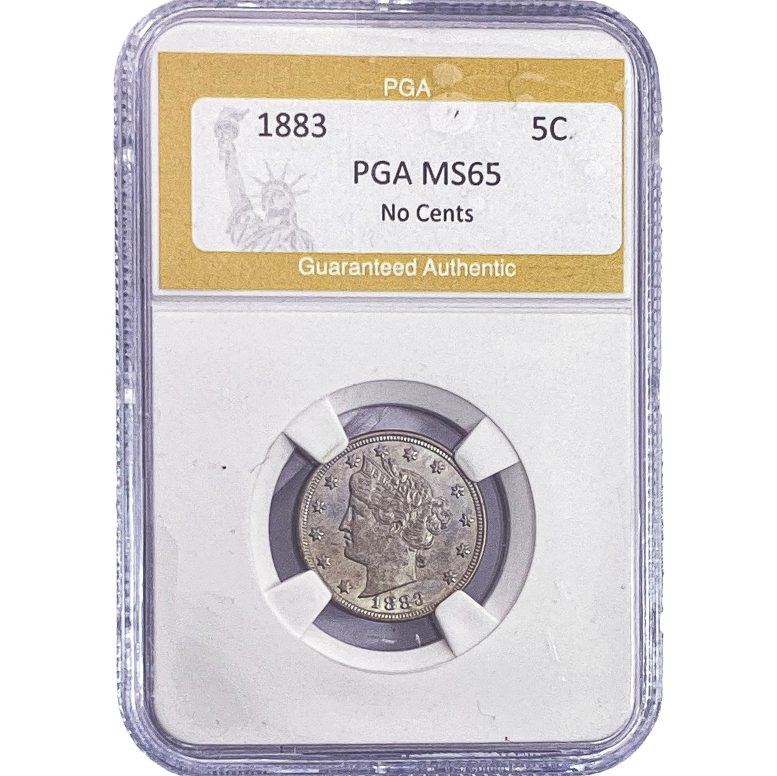 1883 Liberty Victory Nickel PGA MS65 No Cents: 1883 Liberty Victory Nickel PGA MS65 No Cents