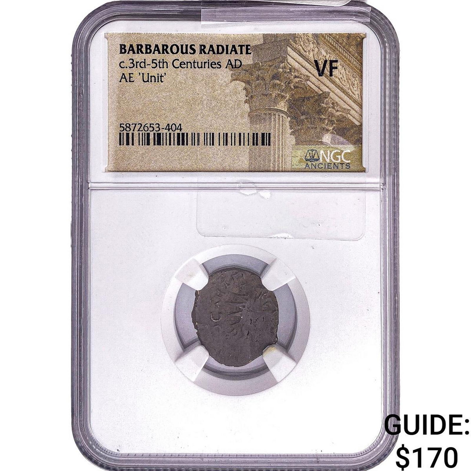 Gallic Barbarous Radiate Bronze Unit 3rd-5th Centuries AD NGC VF: Gallic Barbarous Radiate Bronze Unit 3rd-5th Centuries AD NGC VF