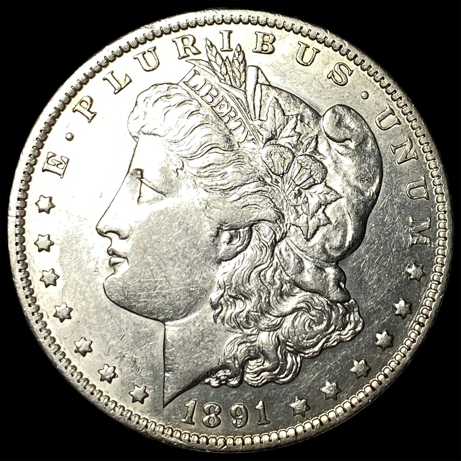 1891 Silver Morgan Dollar CLOSELY UNCIRCULATED: 1891 Silver Morgan Dollar CLOSELY UNCIRCULATED