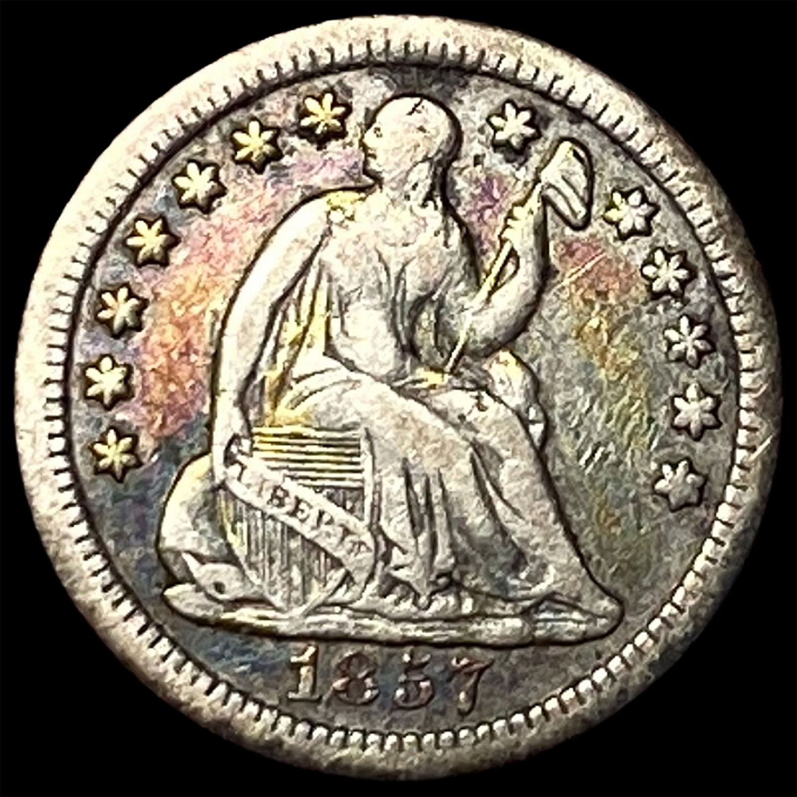 1857-O Silver Half Dime LIGHTLY CIRCULATED: 1857-O Silver Half Dime LIGHTLY CIRCULATED