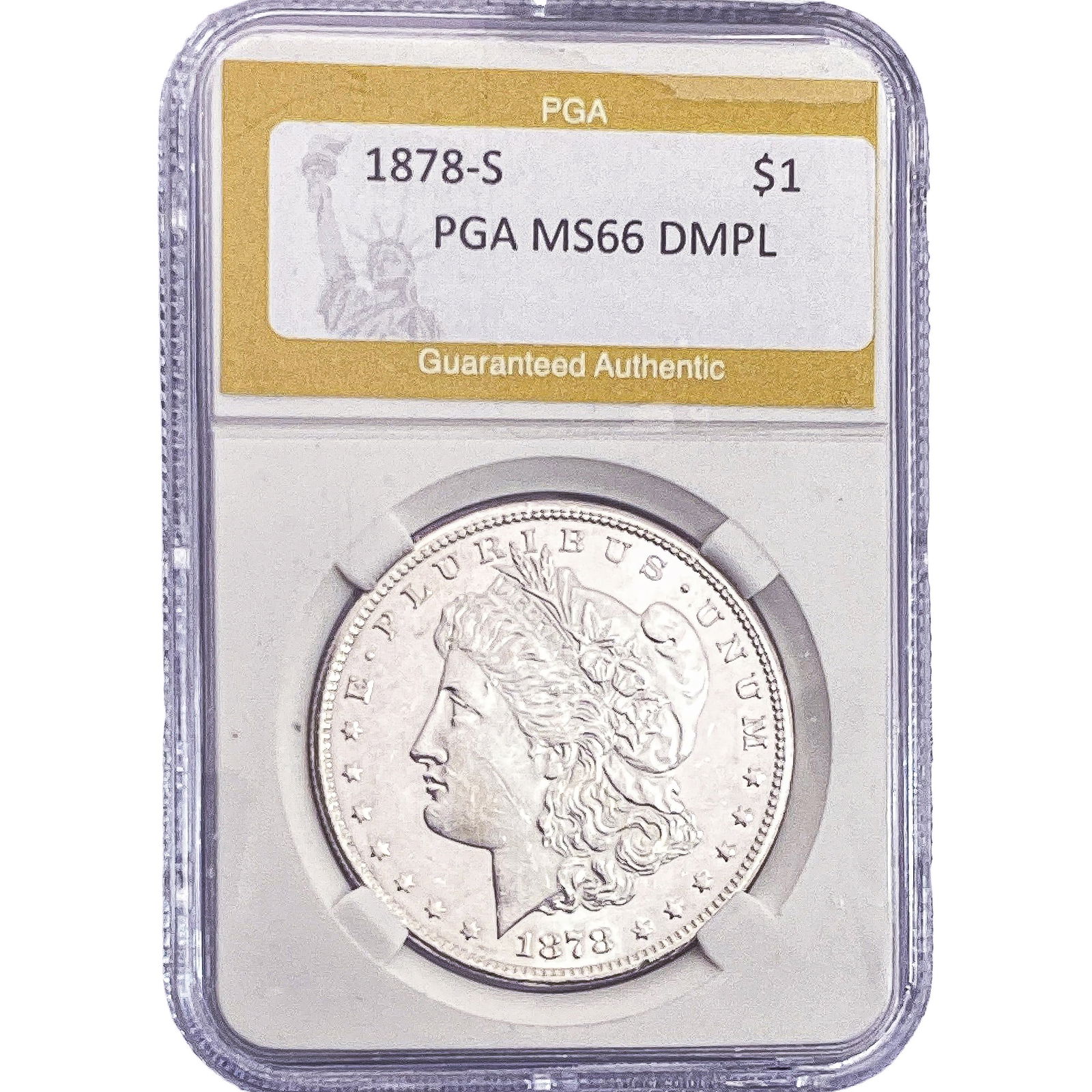 1878-S Morgan Silver Dollar PGA MS66 DMPL: 1878-S Morgan Silver Dollar PGA MS66 DMPL